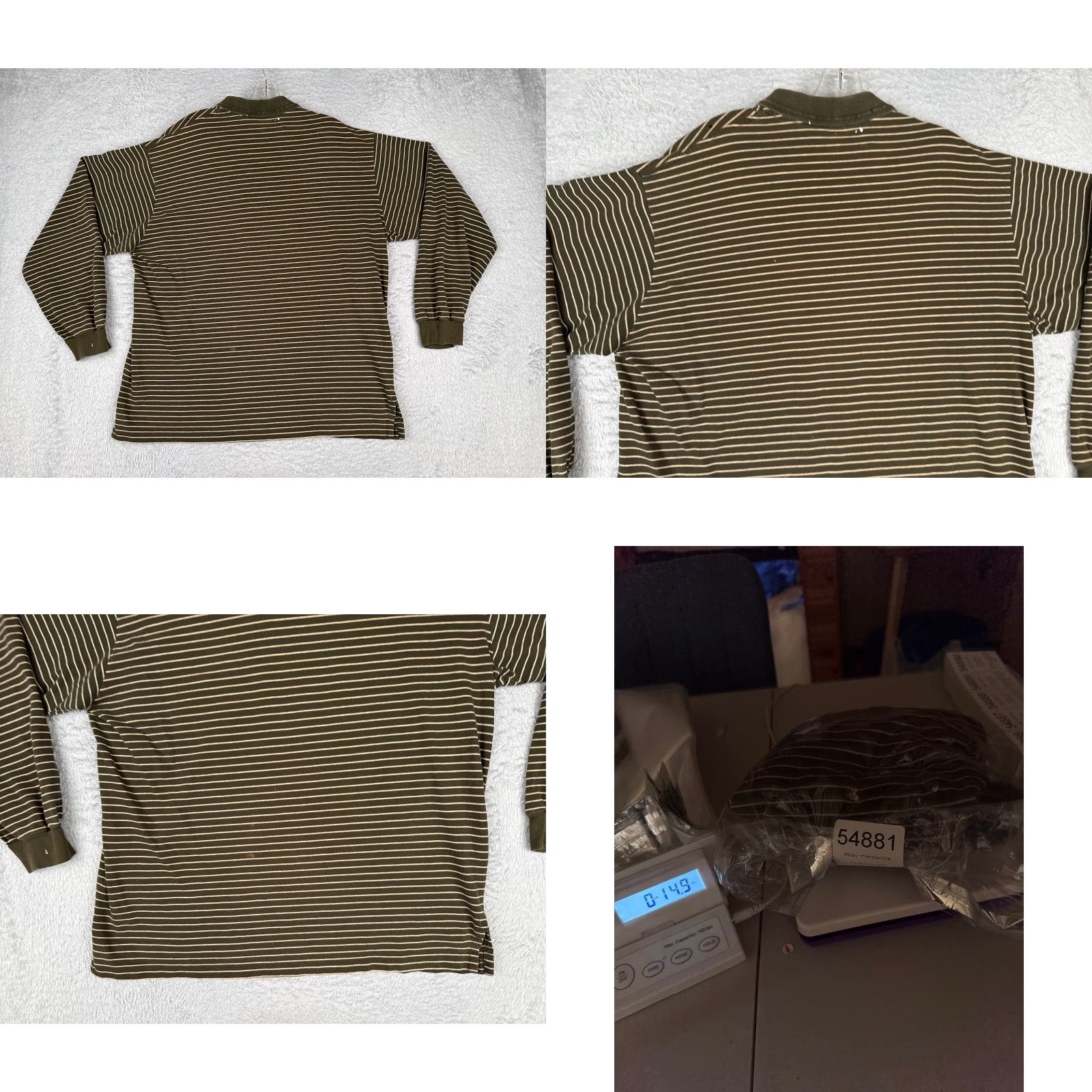 Ralph Lauren VINTAGE Ralph Lauren Polo Shirt Men XL Green Stripe Long Sleeve Size US XL / EU 56 / 4 - 9 Thumbnail