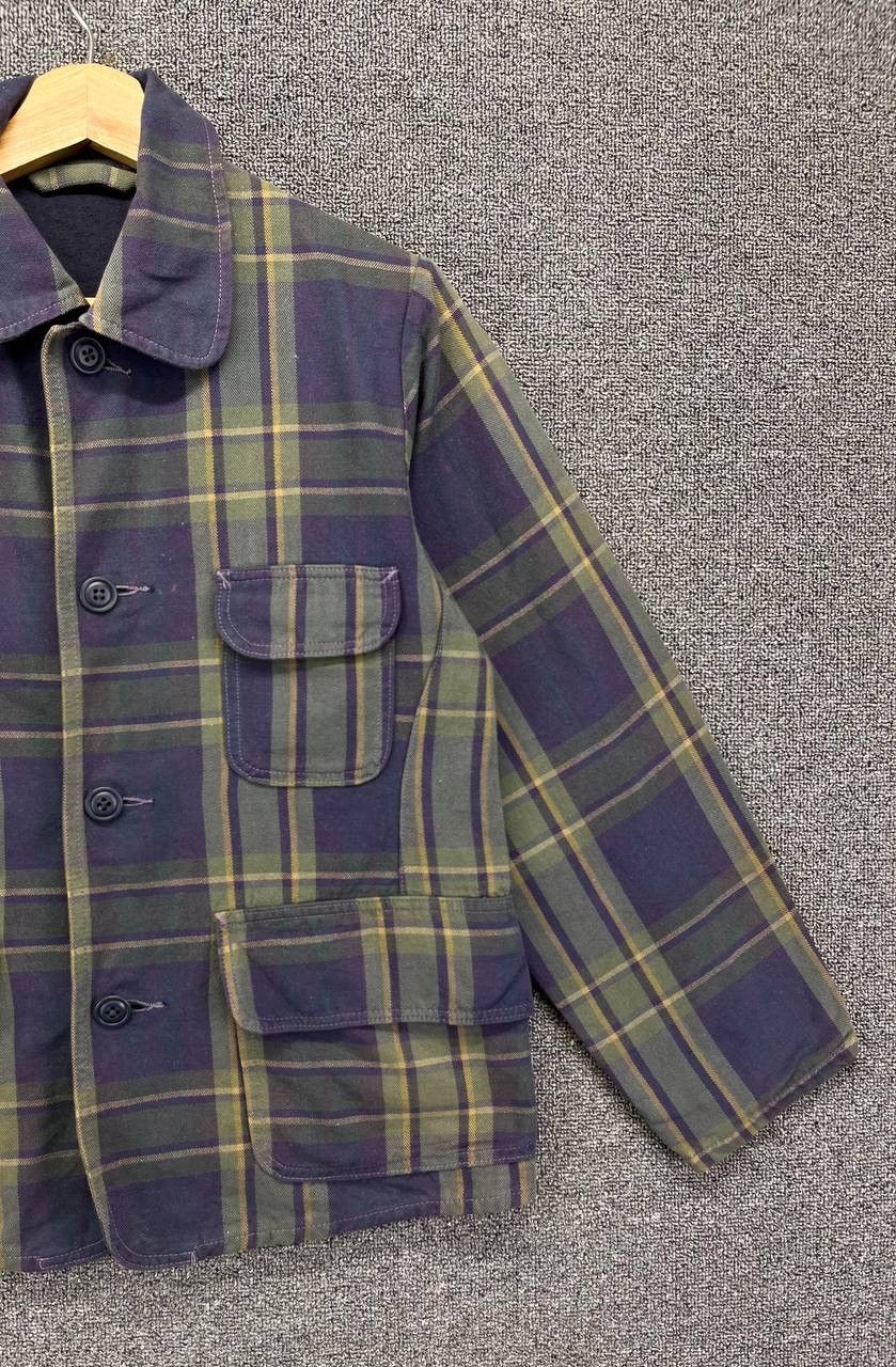 45rpm Vintage 90s 45Rpm Rare Shadow Plaid Button Up Jacket Size M / US 6-8 / IT 42-44 - 4 Thumbnail
