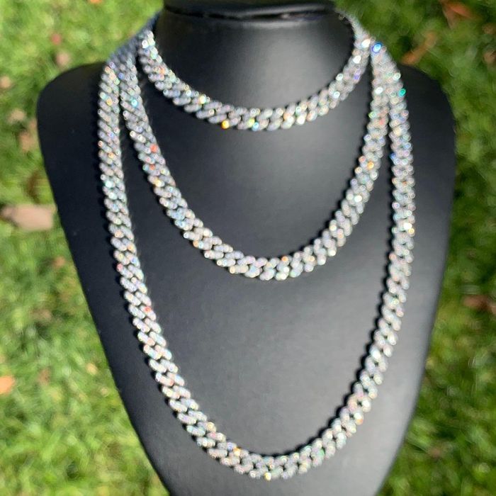 cuban chain link white gold