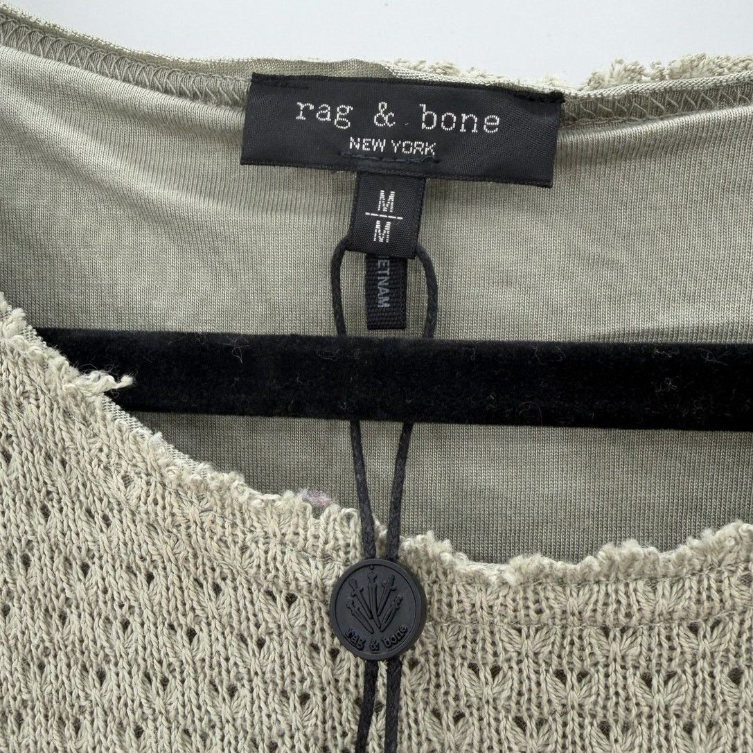 Rag & Bone NWT Rag & Bone Carine Crochet Moss Green Tank Maxi Dress Size M / US 6-8 / IT 42-44 - 3 Thumbnail