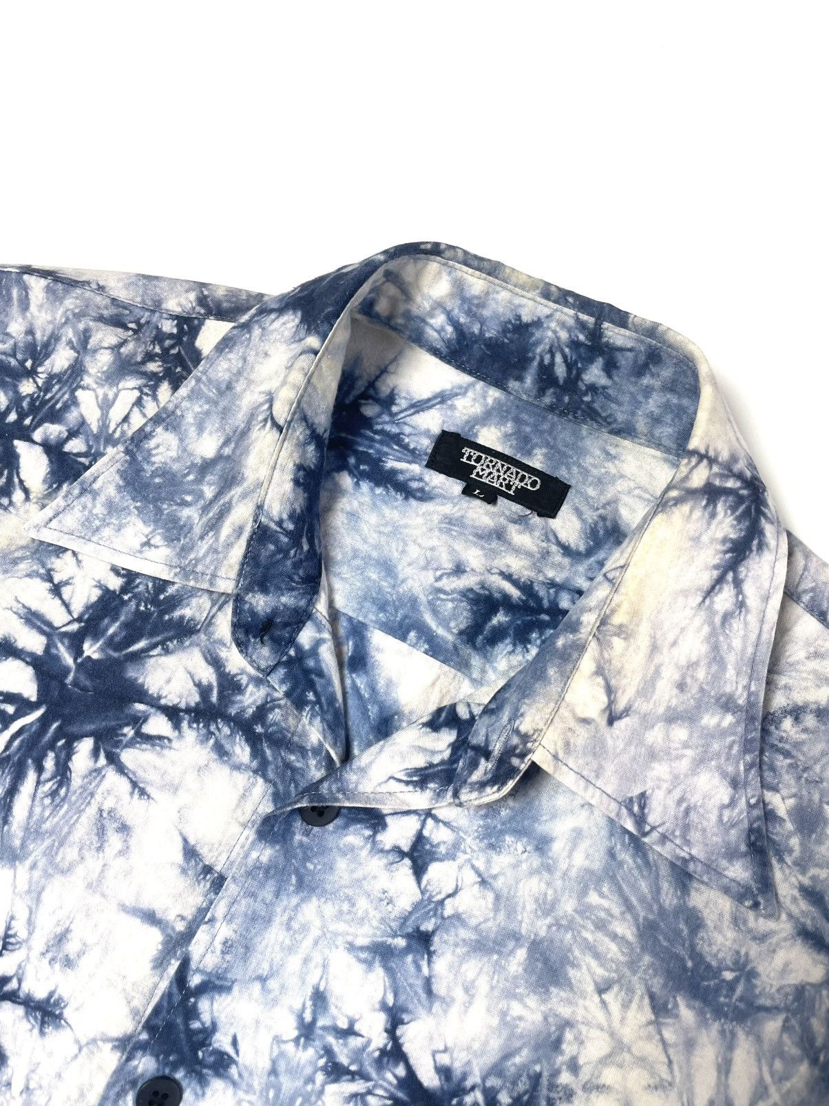 Tornado Mart Tornado Mart Tie Dye Blue White Shirt Size US M / EU 48-50 / 2 - 6 Thumbnail