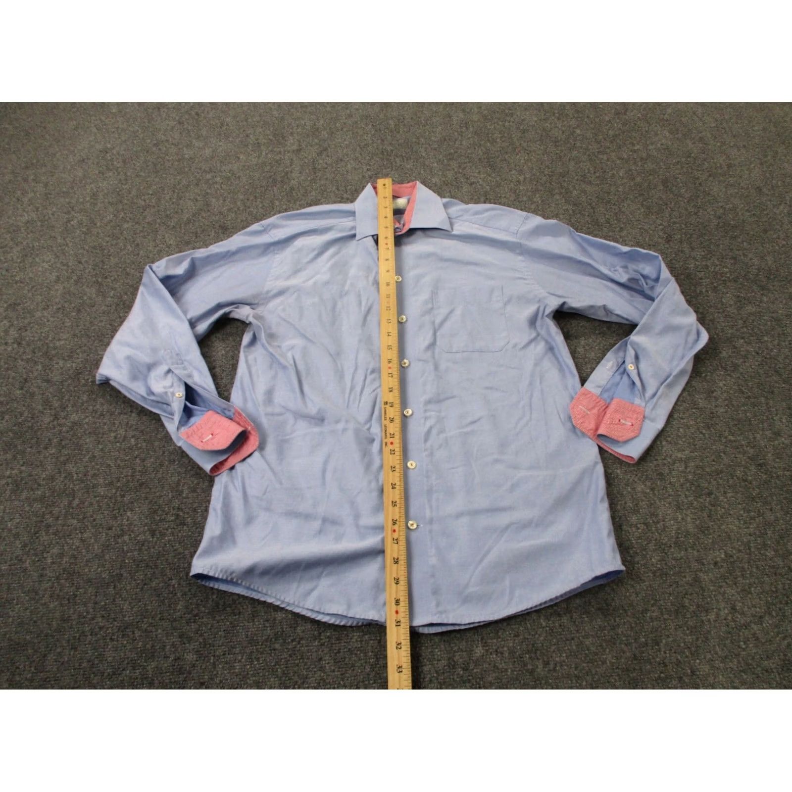 Eton Eton Shirt Men M Blue Classic Fit Dress Business Preppy Golf Lightweight Button-Down Outdoor Size 40R - 3 Thumbnail