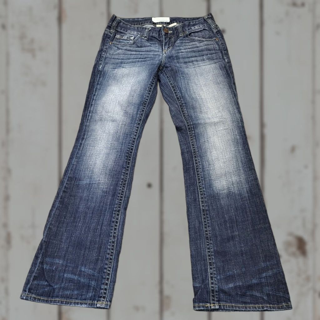 Vintage Maurices Ashlyn Bootcut Jeans Women's 5/6R Blue Stretch Denim Distressed Jeans Size 27" / US 4 / IT 40 - 1 Thumbnail
