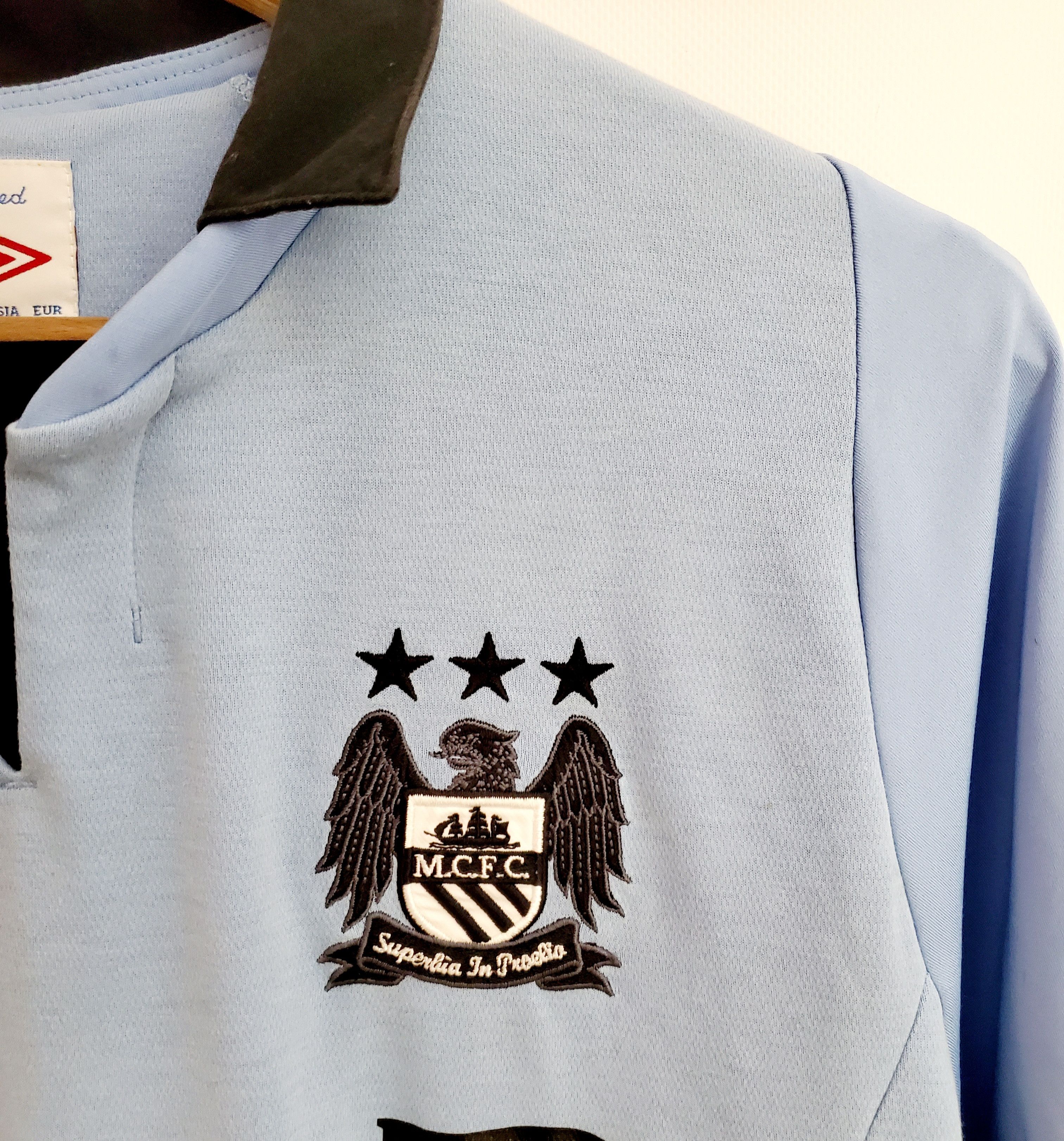 Umbro × Vintage MANCHESTER CITY 2012-2013 HOME FOOTBALL SHIRT JERSEY M Size US M / EU 48-50 / 2 - 2 Thumbnail
