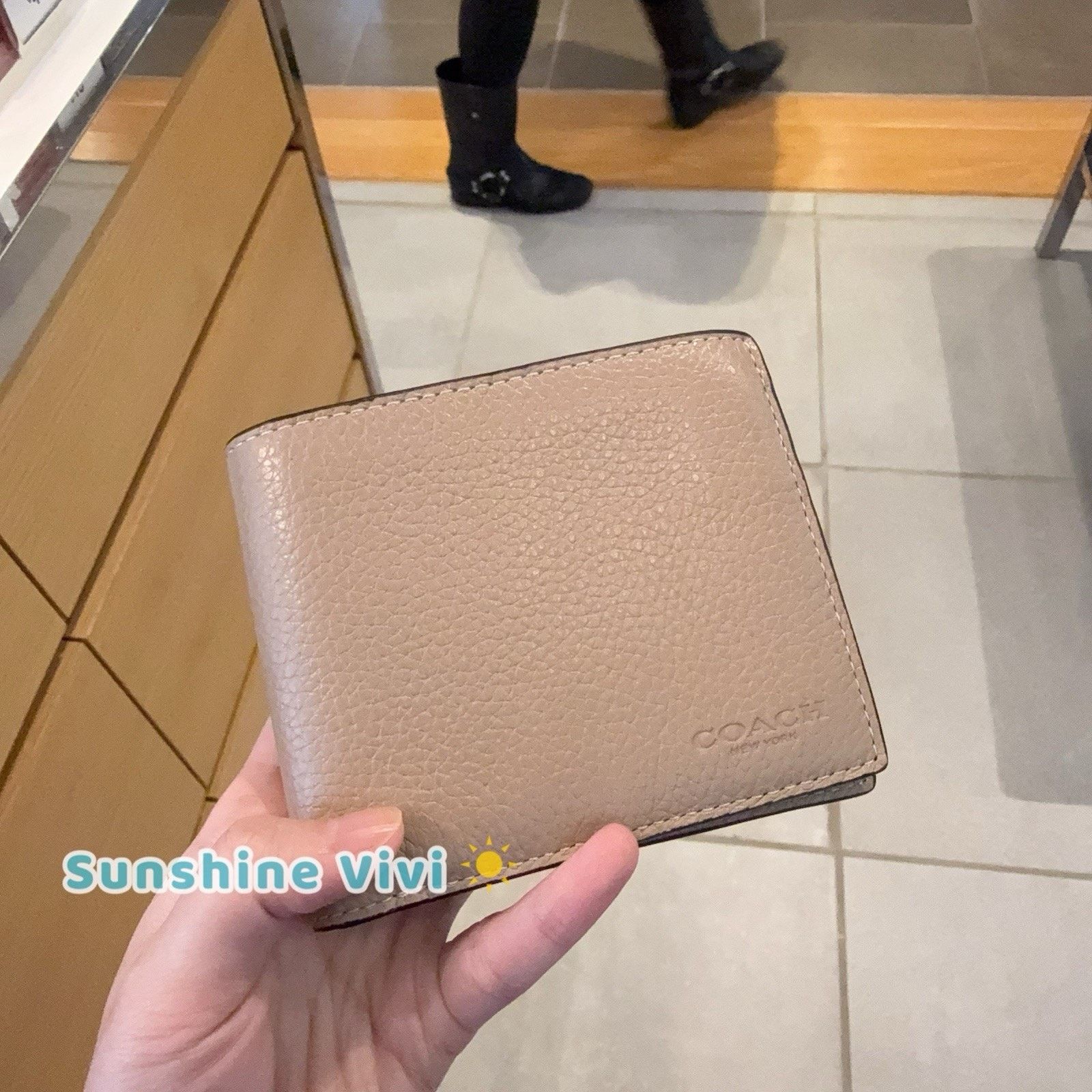 Coach NWT COACH CR398 Men's 3-In-1 Wallet Leather TAUPE Size ONE SIZE - 2 Thumbnail