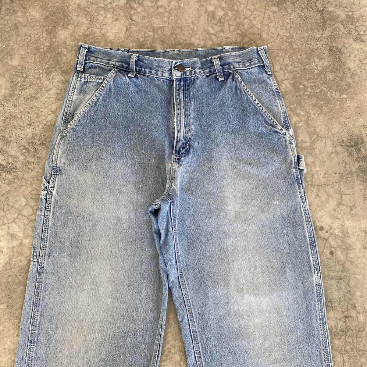 Carhartt Size 31x29 VTG Carhartt Faded Blue Carpenter Denim Jeans Size US 31 - 4 Thumbnail