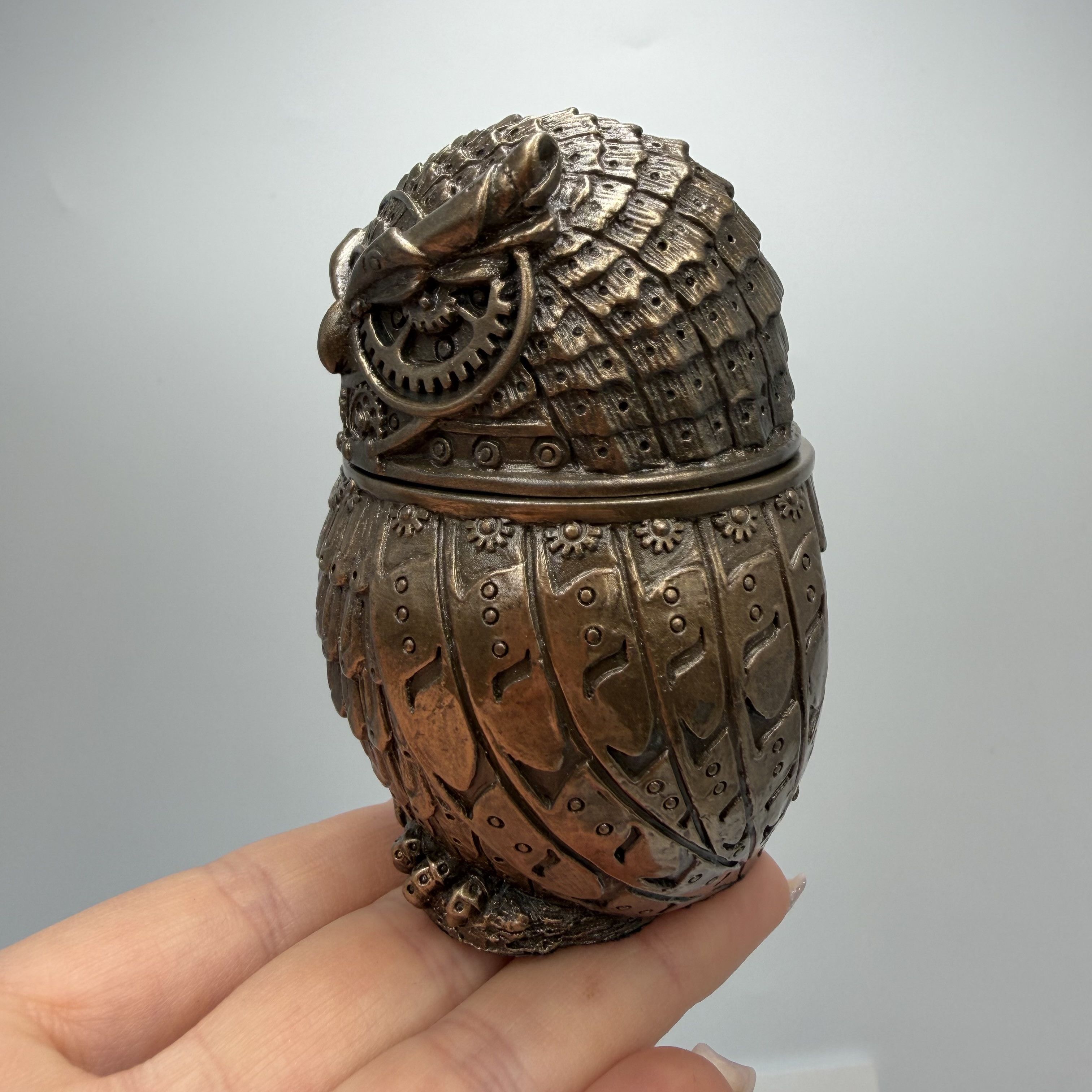Other Owl Trinket Box Bronze Finish Polystone Jewelry Box Gift Size ONE SIZE - 7 Thumbnail