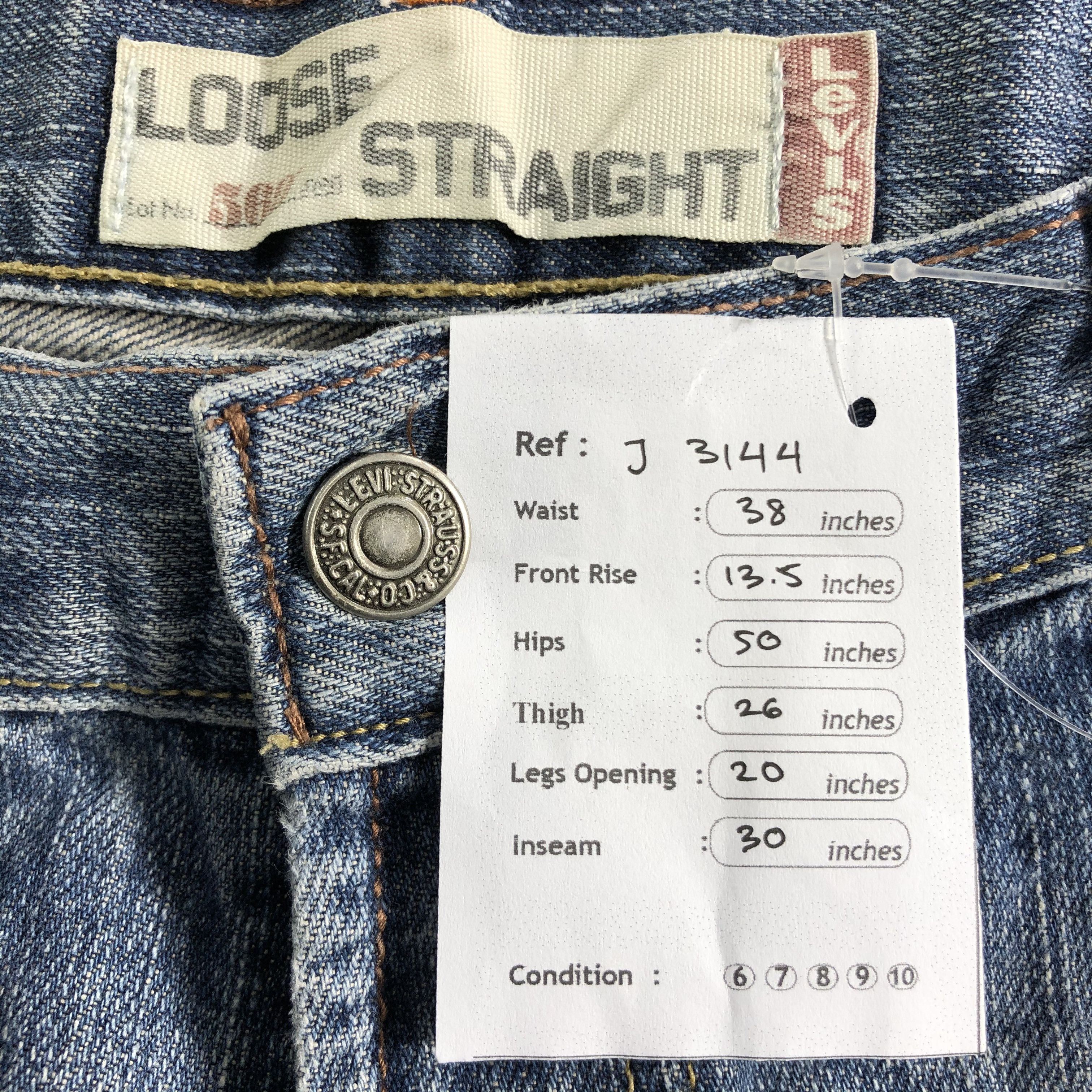 Levi's Vintage Blue Wash Levis 569 Jeans-J3144 Size US 38 / EU 54 - 13 Thumbnail