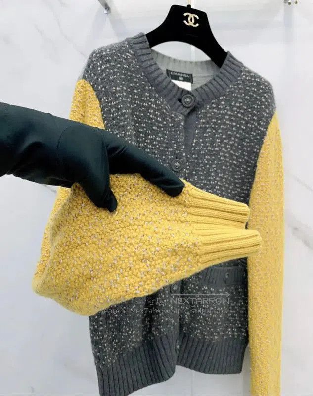 Chanel Chanel Color Block Cashmere Blend Cardigan . Size S / US 4 / IT 40 - 5 Thumbnail