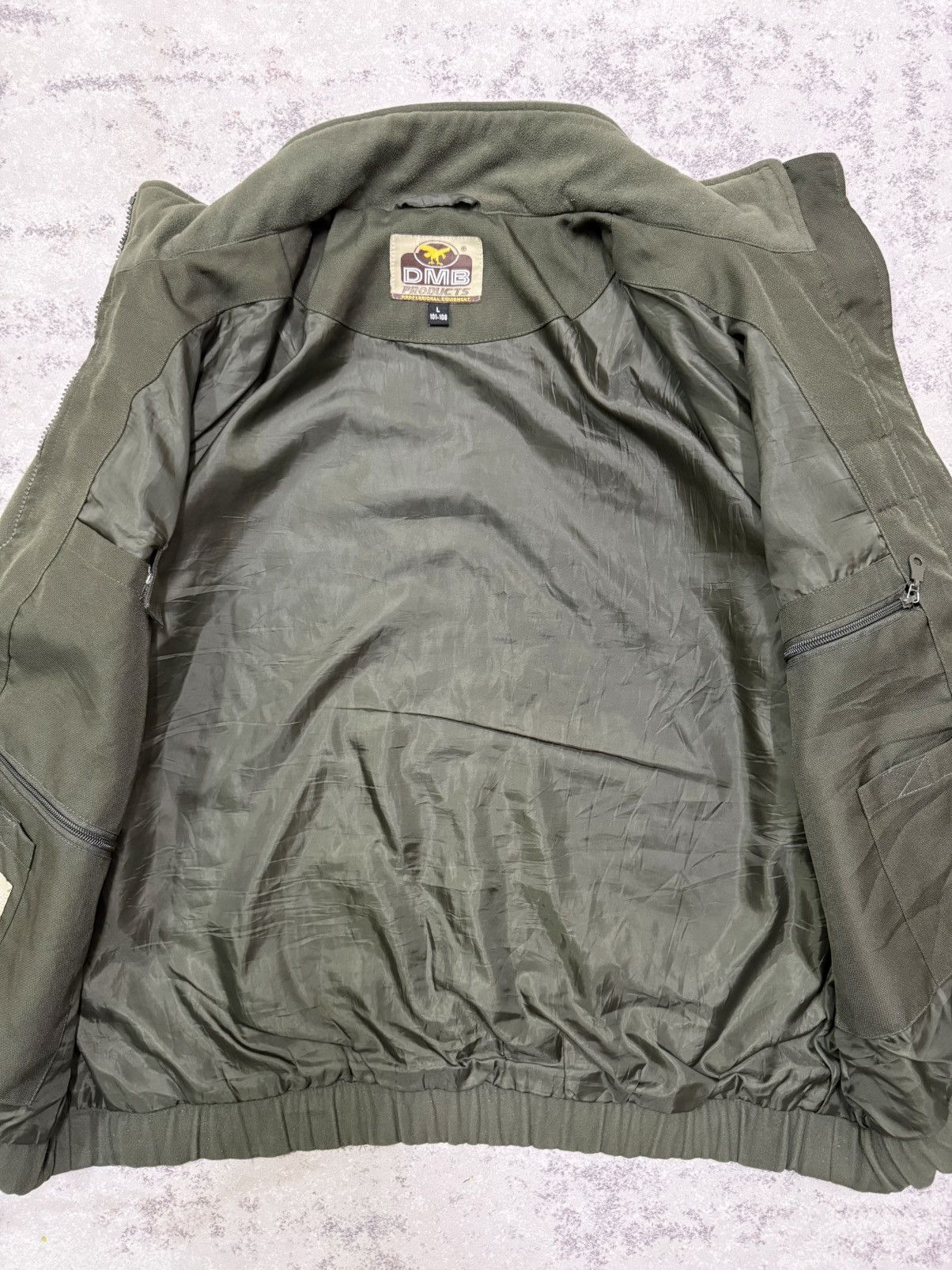 Japanese Brand DMB Product Olive Green Inspired Military Fleece Jacket Size US XL / EU 56 / 4 - 7 Thumbnail
