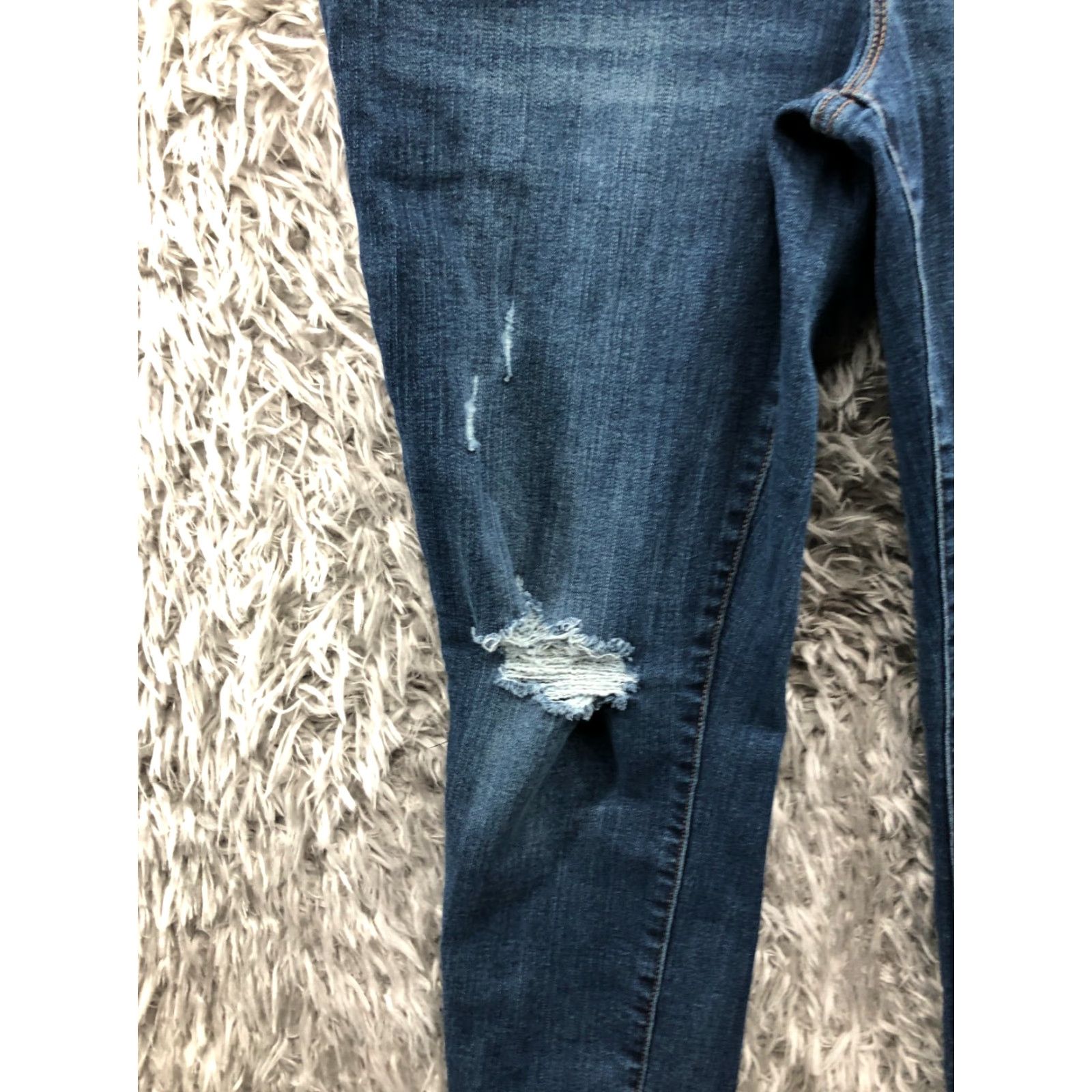 Vintage Maurices Jeans Skinny MAURICES Mid Rise jeans Woman L 30 Blue Denim 5-Pocket Design Belt Loops Zipper Button Modern Classic American Size 36" / US 14 / IT 50 - 7 Thumbnail