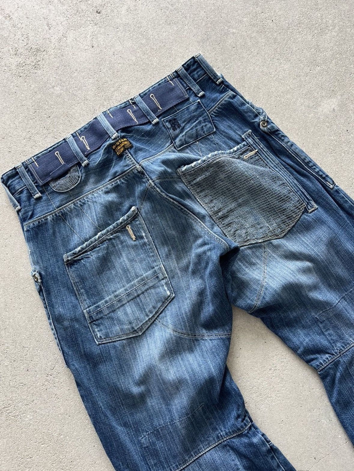 G-Star Vintage G Star Double Knee Denim Jeans Size US 33 - 7 Thumbnail