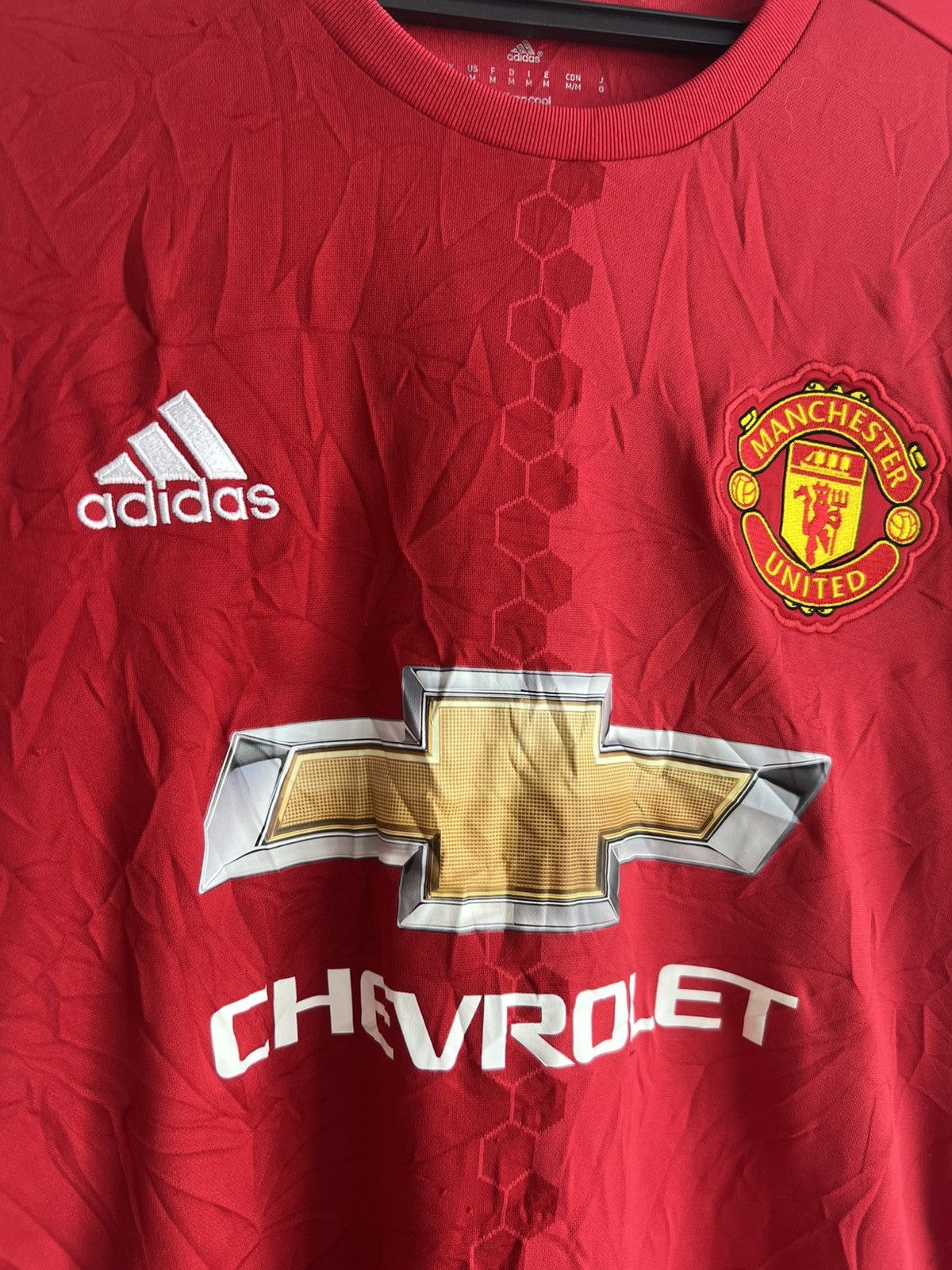 Adidas 2016-17 Adidas Manchester United Home Jersey Medium Size US M / EU 48-50 / 2 - 3 Thumbnail