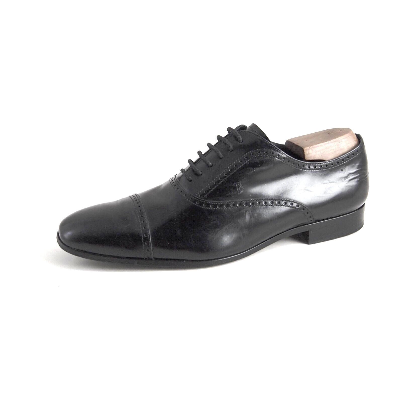 Tod's TODs Cap Toe Oxfords Black Leather Size US 11 EU 44 $820 Size US 11 / EU 44 - 1 Thumbnail