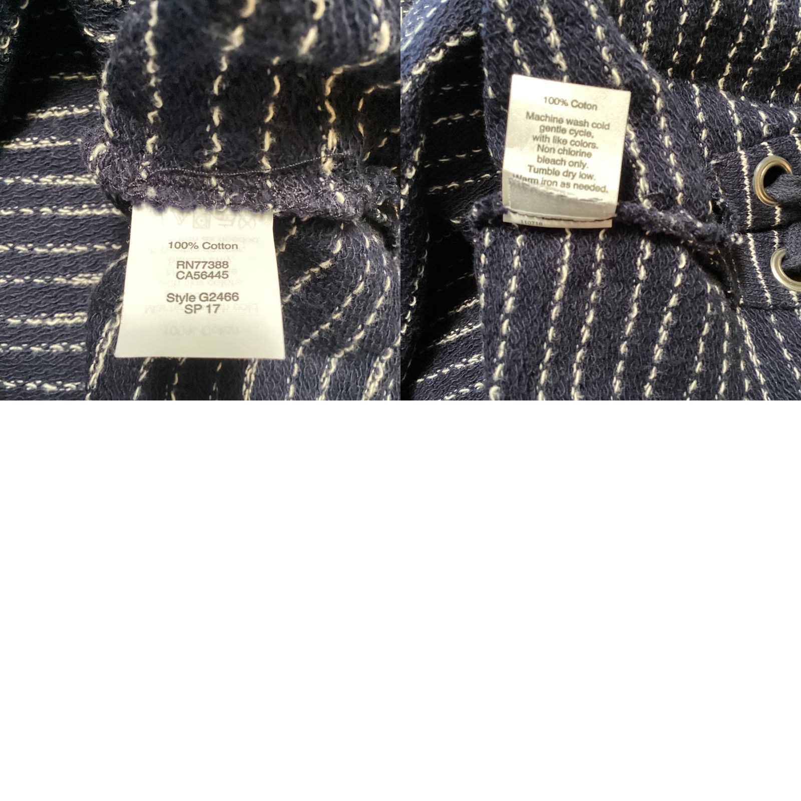 Madewell Madewell Sweater Women S Blue White Striped 3/4 Sleeve Cotton Side Tie Nautical Pullover Casual Beach Nautical Womens S Size S / US 4 / IT 40 - 8 Thumbnail