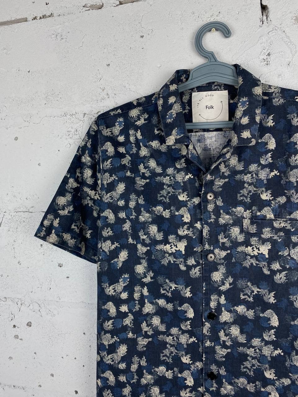 Folk Folk Organic Flower Print Hawaiian Camp Collar Shirt Size US XL / EU 56 / 4 - 1 Thumbnail