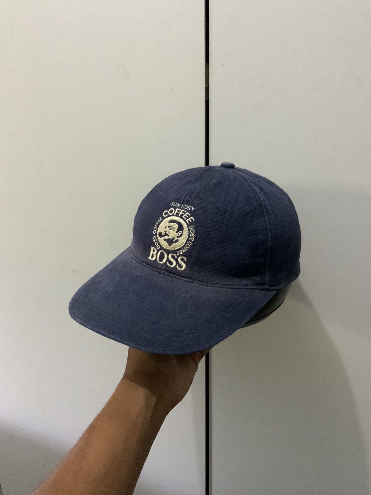 Japanese Brand Suntory Boss Coffee Indigo Fade Vintage Hat Size ONE SIZE - 2 Thumbnail