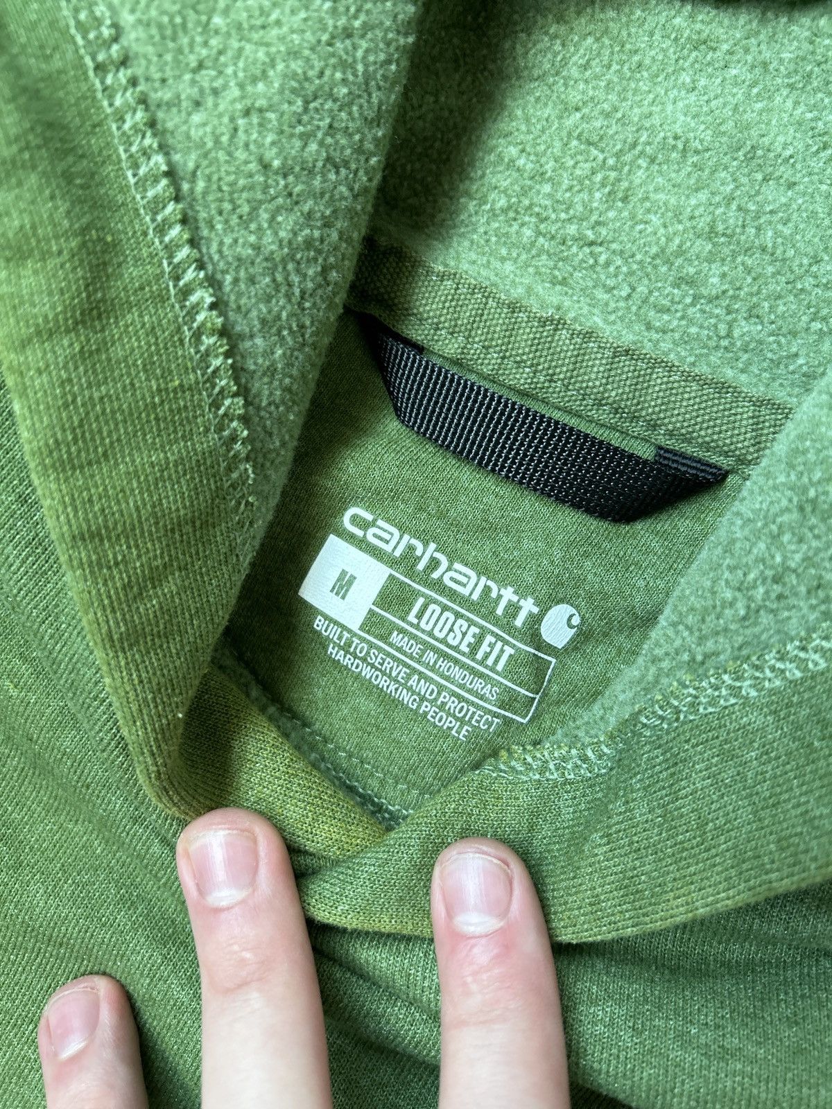 Carhartt × Vintage Carhartt Green Arm Logo Hoodie Size US L / EU 52-54 / 3 - 2 Thumbnail