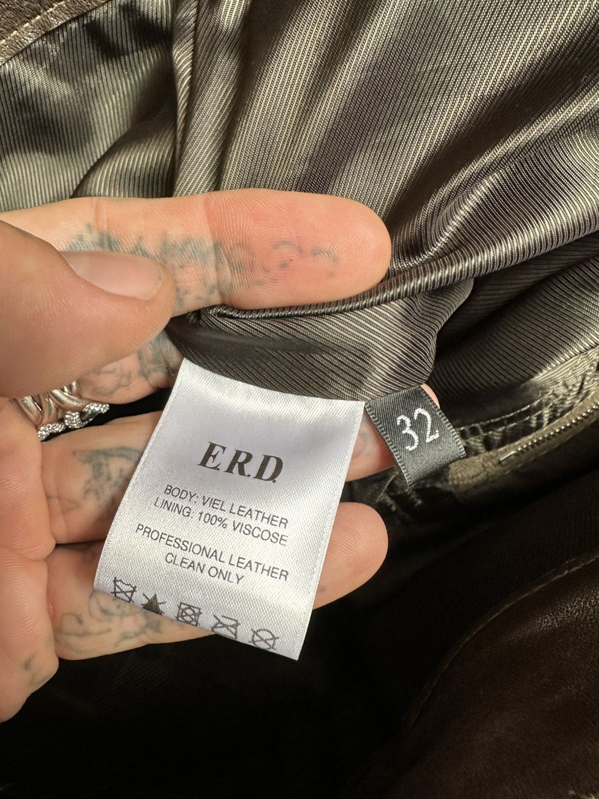 Enfants Riches Deprimes ERD ROCKSTAR TRAVIS SCOTT BROWN LEATHER JEANS PANTS 32 33 Size US 32 / EU 48 - 9 Thumbnail
