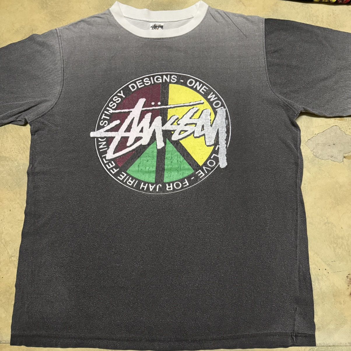 Stussy × Vintage Vintage Stussy Rasta Bob Marley Big Logo T Shirt Size US M / EU 48-50 / 2 - 3 Thumbnail