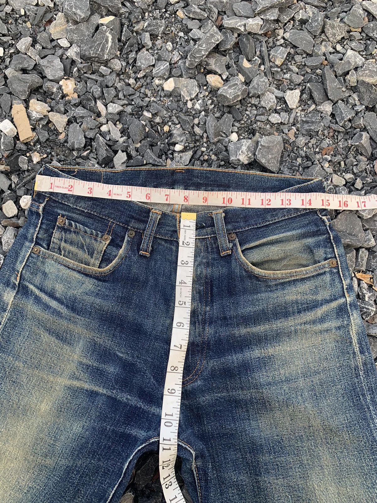 Denime VINTAGE DENIME SELVEDGE RUSTY JAPANESE DISTRESSED DENIM Size US 30 / EU 46 - 19 Thumbnail