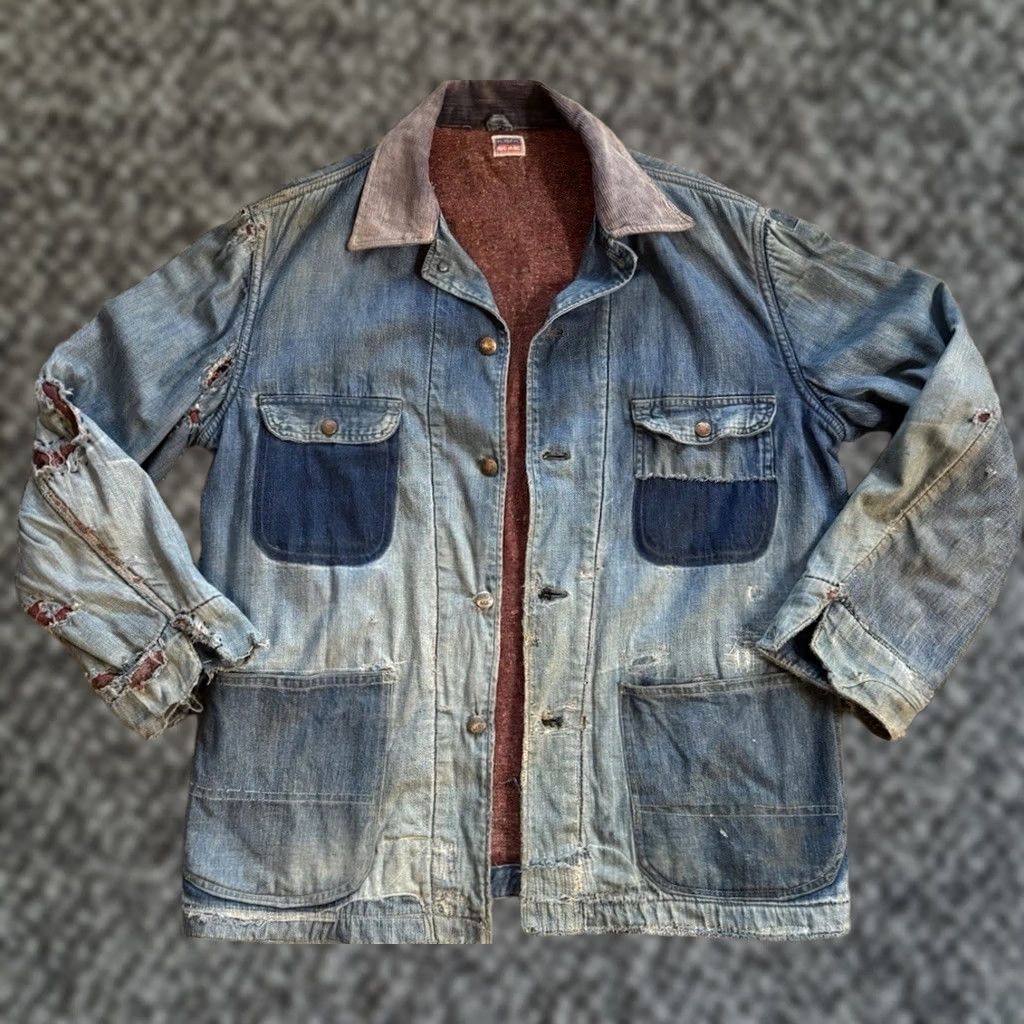Vintage VINTAGE Penney’s Big Mac Denim Chore Jacket XL Blue 1950s USA Lined Men Size US XL / EU 56 / 4 - 1 Thumbnail