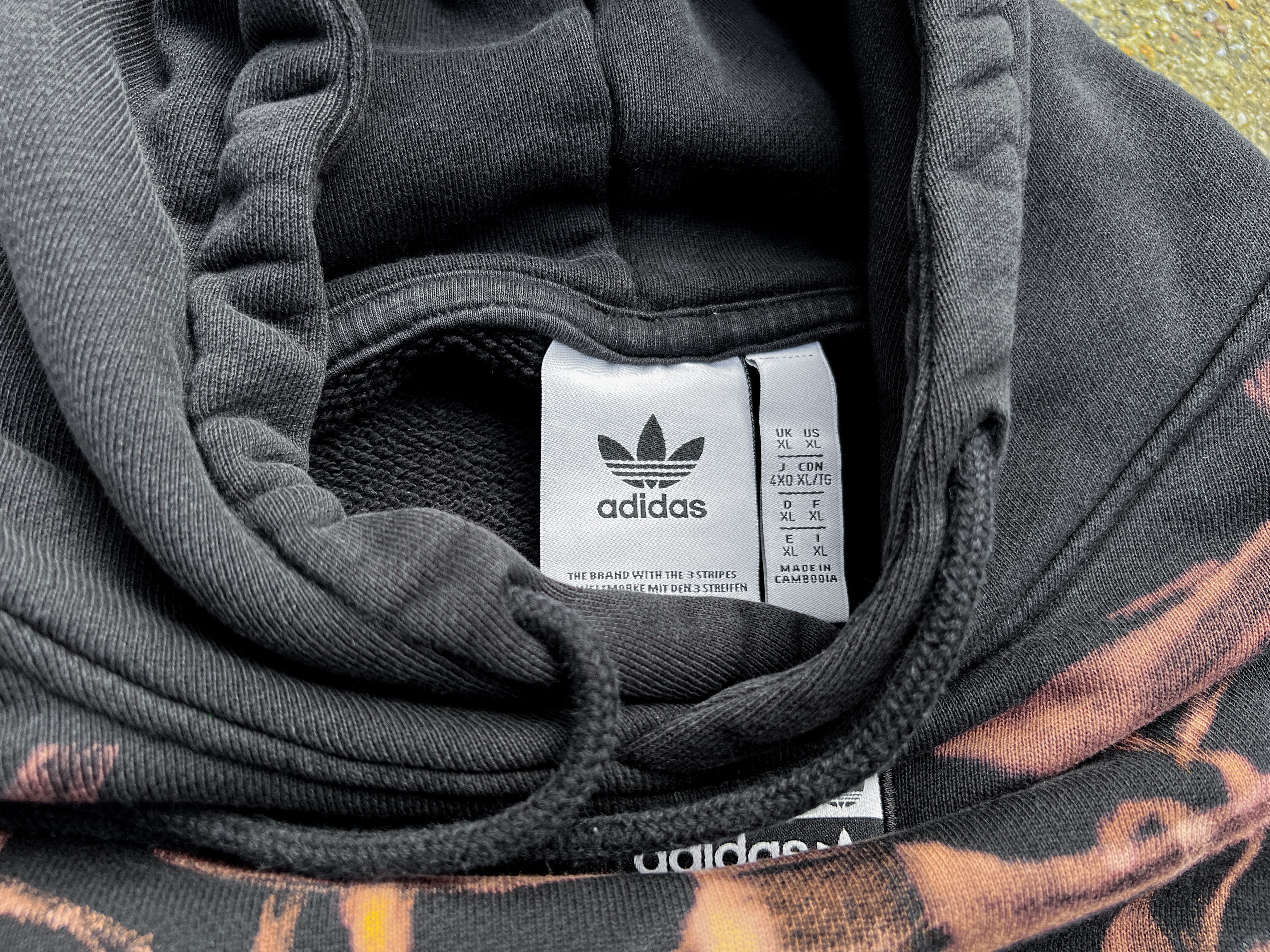 Adidas 💲HANDMADE💲Adidas Vintage Custom Skeleton Hoodie Size XL Size US XL / EU 56 / 4 - 10 Thumbnail