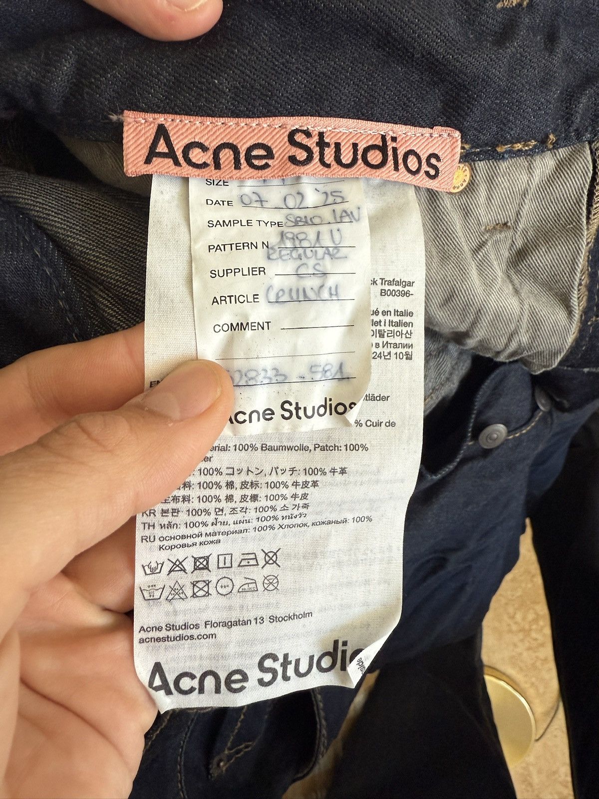Acne Studios ACNE STUDIOS DENIM BAGGY CRUNCHED NEVER RELEASED Size US 31 - 7 Thumbnail