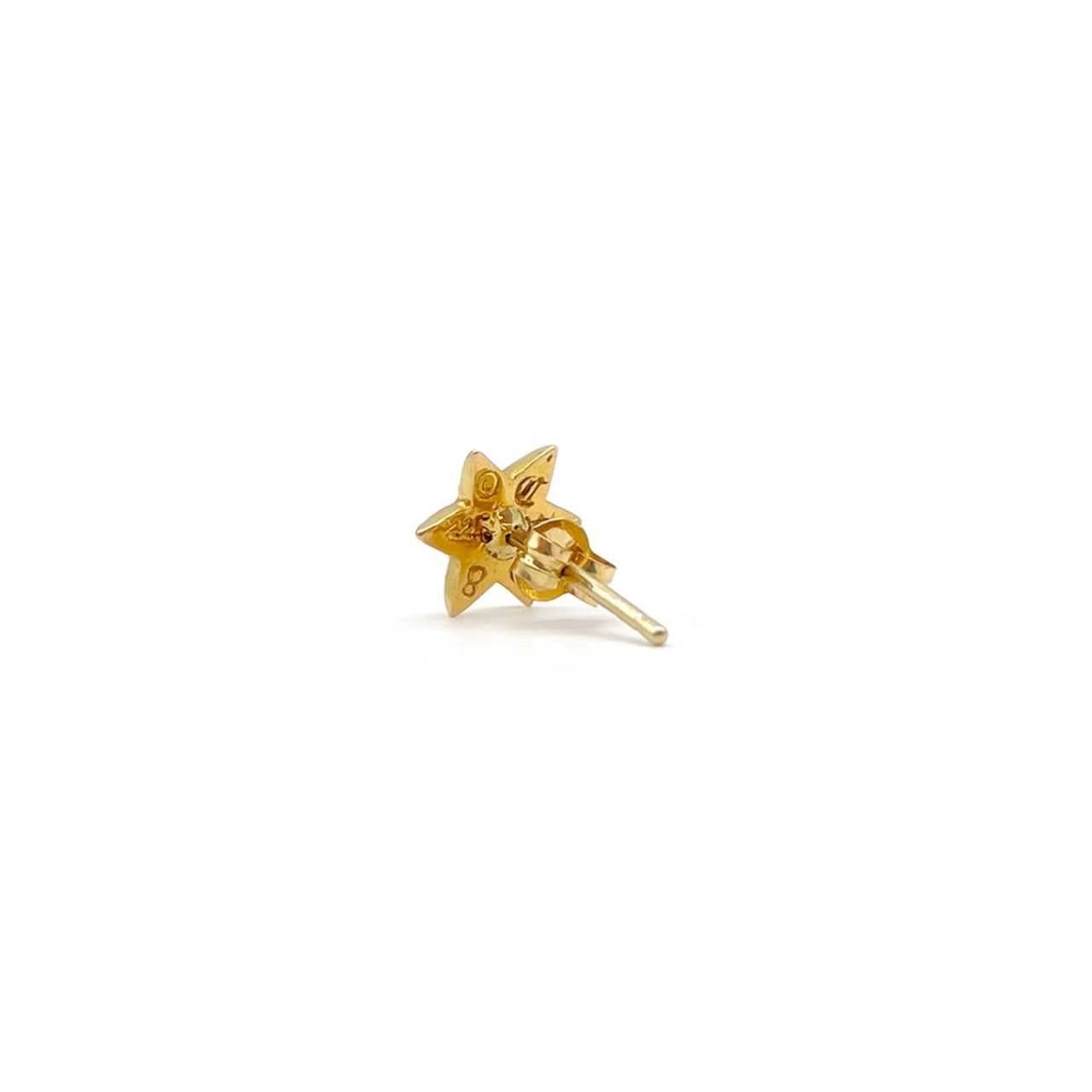 Chrome Hearts Chrome Hearts 22K Gold Hexagram Diamond Star Earring Stud Size ONE SIZE - 3 Thumbnail
