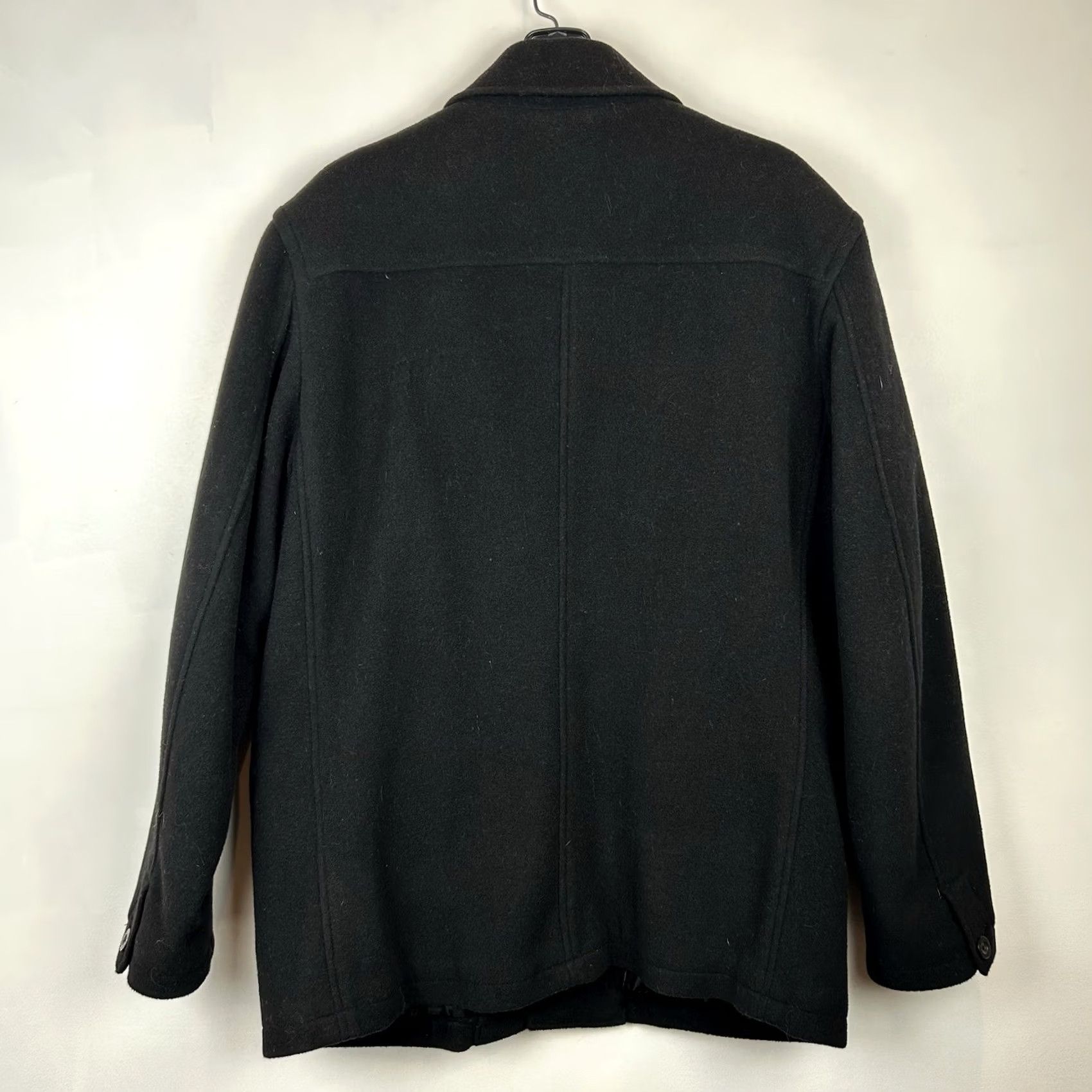 Chaps Chaps Pea Coat Men Medium Black Wool Blend Quilted Lining Preppy Mid Length Size US M / EU 48-50 / 2 - 2 Thumbnail