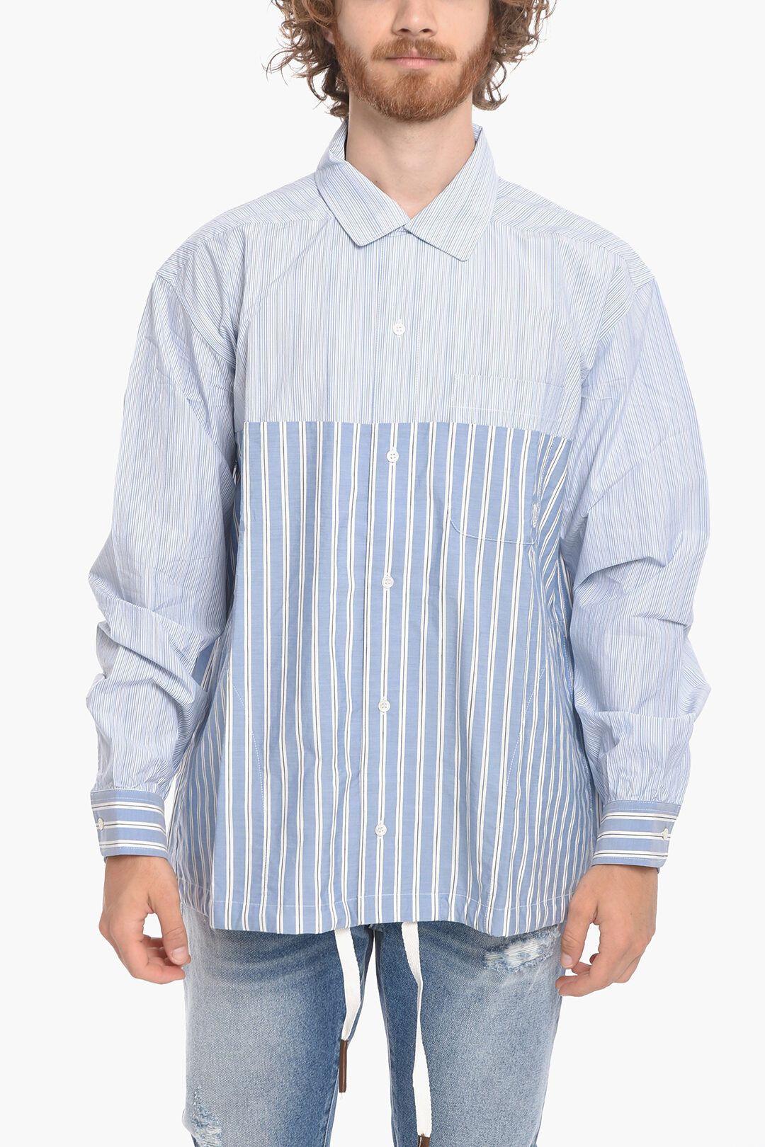 image of Ambush Design Og1Mm1223 Shirt In Light Blue, Men's (Size Small)
