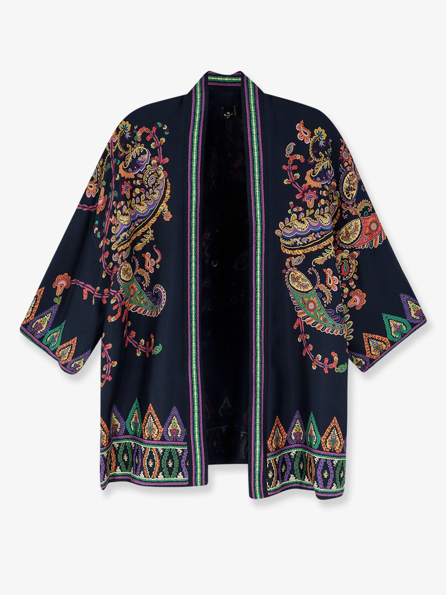 Etro Silk Kimono Shirt Size L / US 10 / IT 46 - 1 Thumbnail