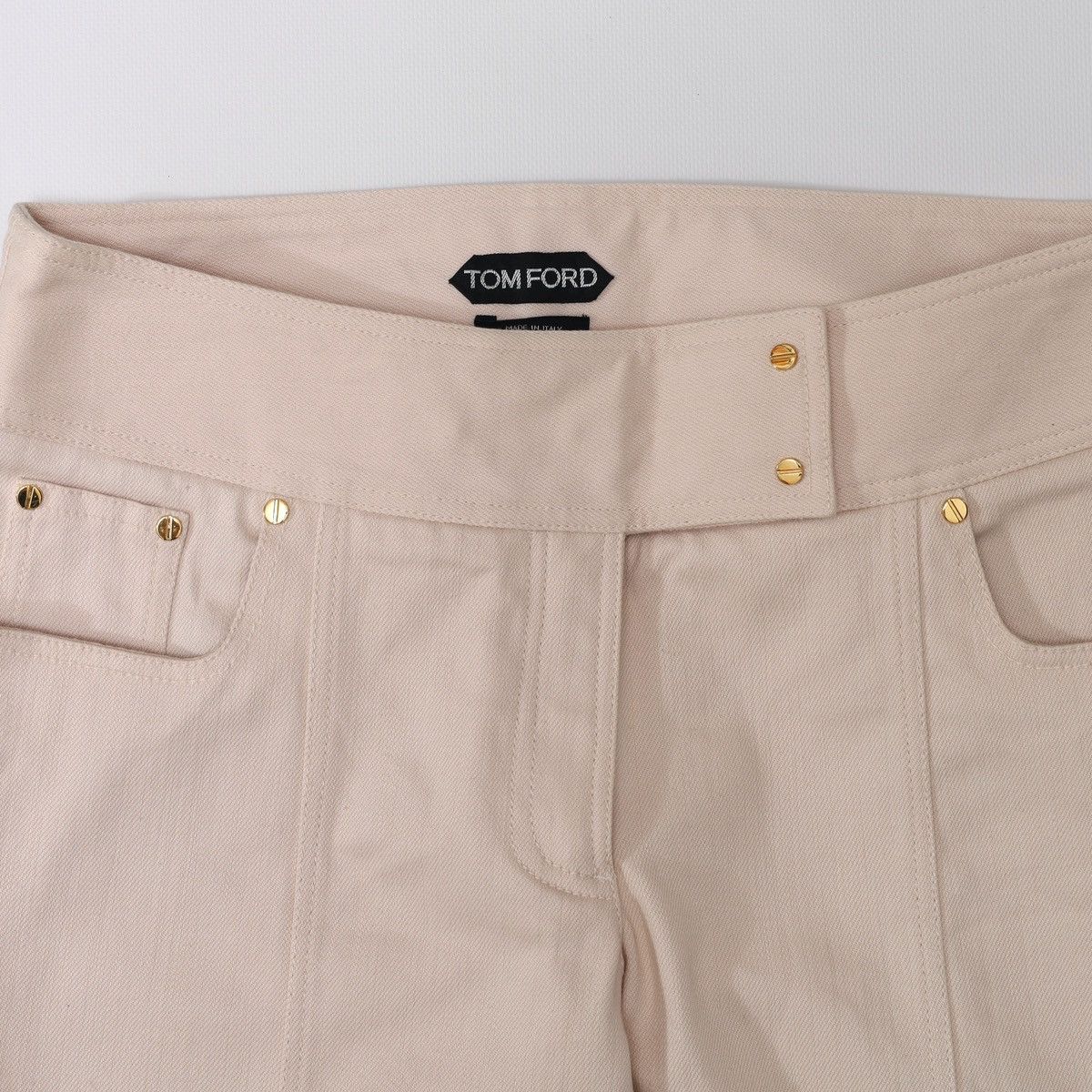 Tom Ford Tom Ford Denim Jeans Pants Slim Biker Light Pink cream 40 Size 27" / US 4 / IT 40 - 7 Thumbnail