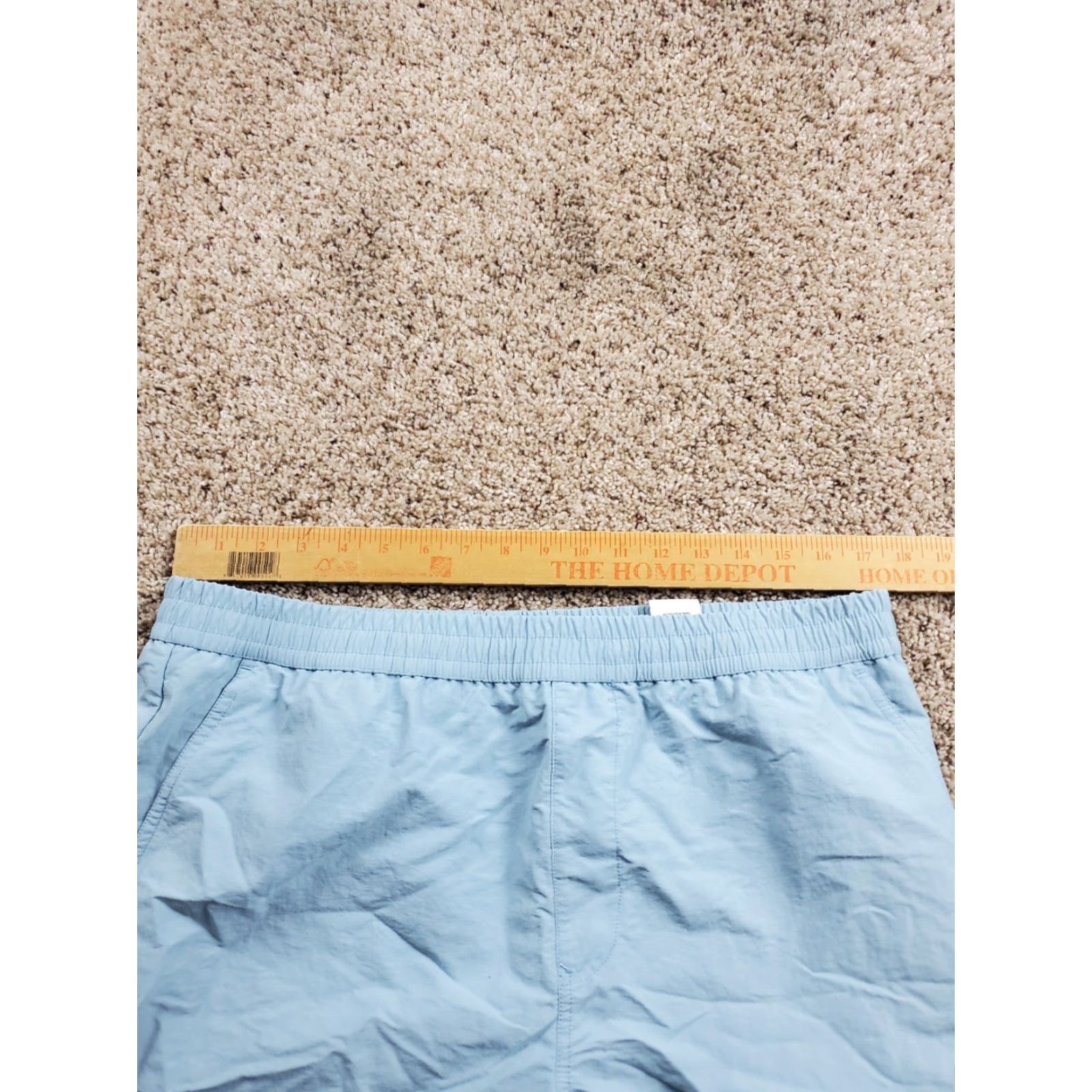 Vintage A.Lab Board Shorts XL Mens Light Blue Nylon Pockets Drawstring Quick Dry Swim Bottom Size US 36 / EU 52 - 7 Thumbnail