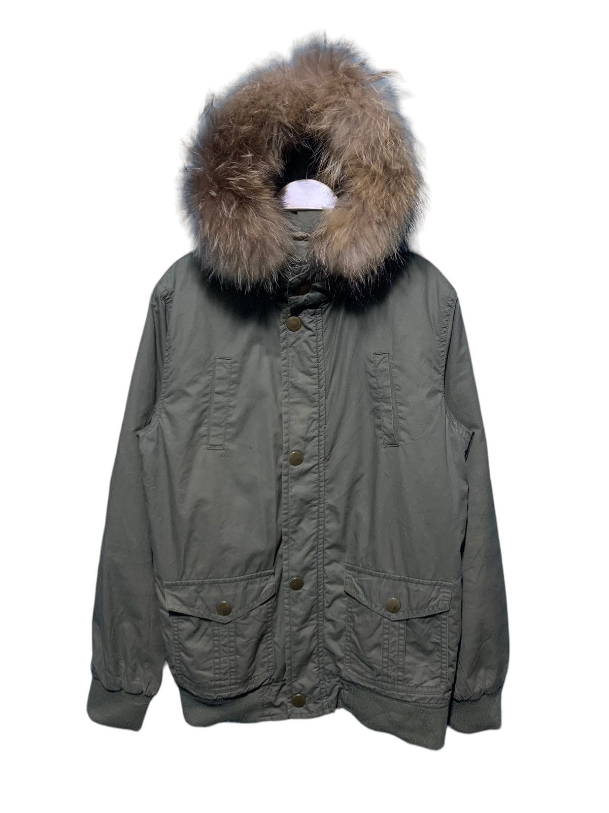 If Six Was Nine × Japanese Brand × Le Grande Bleu (L.G.B.) 1990s Blue moon blue poem fur hoodie military jacket Size US M / EU 48-50 / 2 - 9 Thumbnail