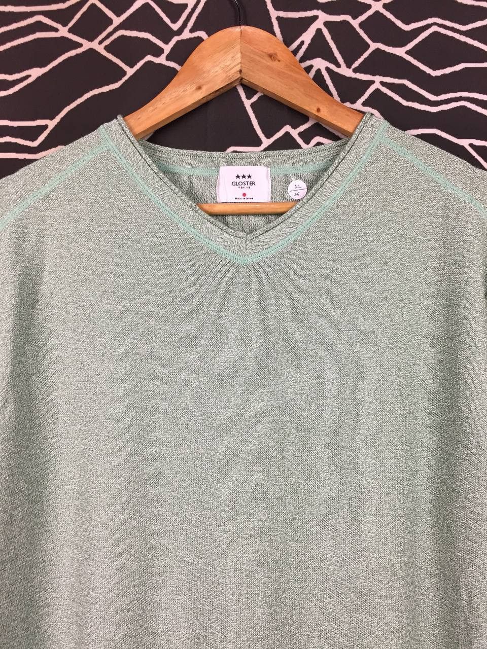 Japanese Brand Gloster Tokyo Made in Japan Casual V-Neck Knit Tee Size US L / EU 52-54 / 3 - 3 Thumbnail