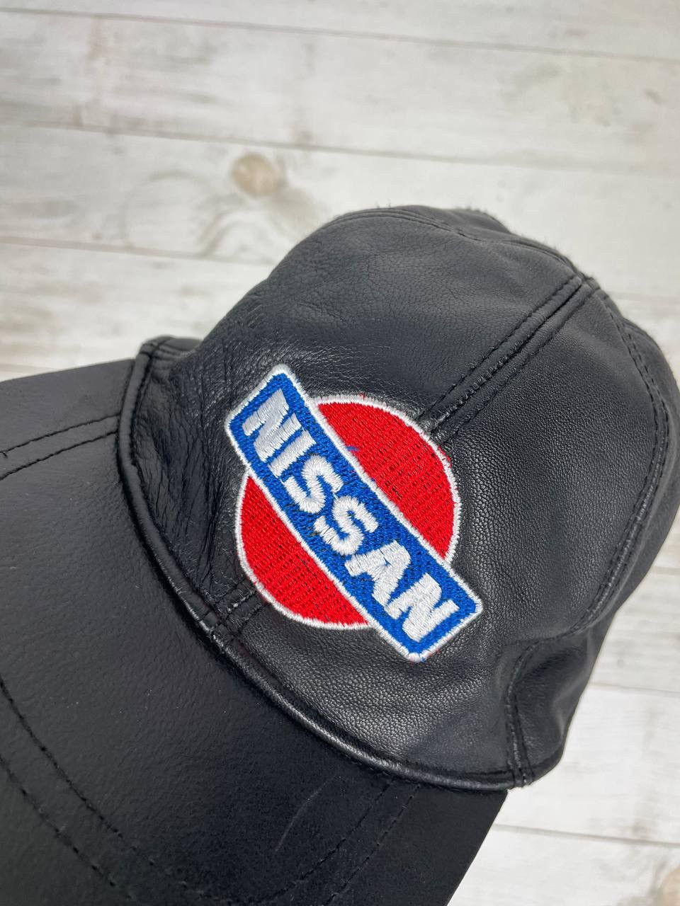 NASCAR Vintage Nissan Racing Leather Cap Big Logo Nascar 90s Size ONE SIZE - 4 Thumbnail