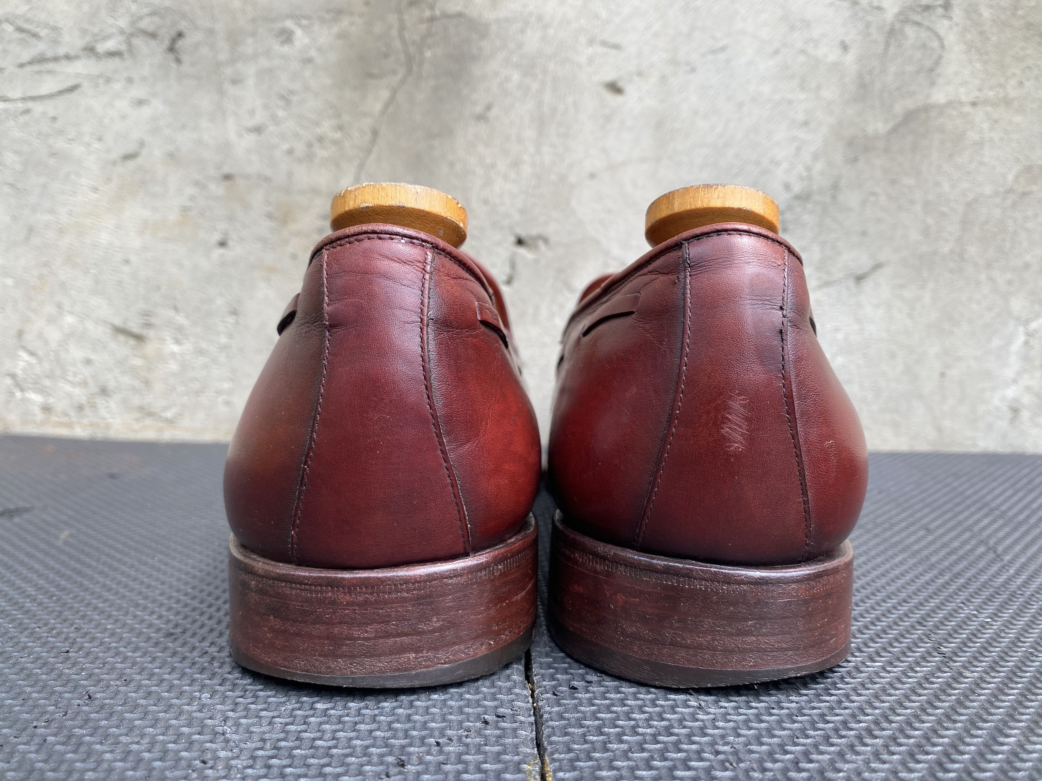 Carmina Carmina Mens Brown Calfskin Tassel Split Toe Loafers luxury Size US 13 / EU 46 - 3 Thumbnail
