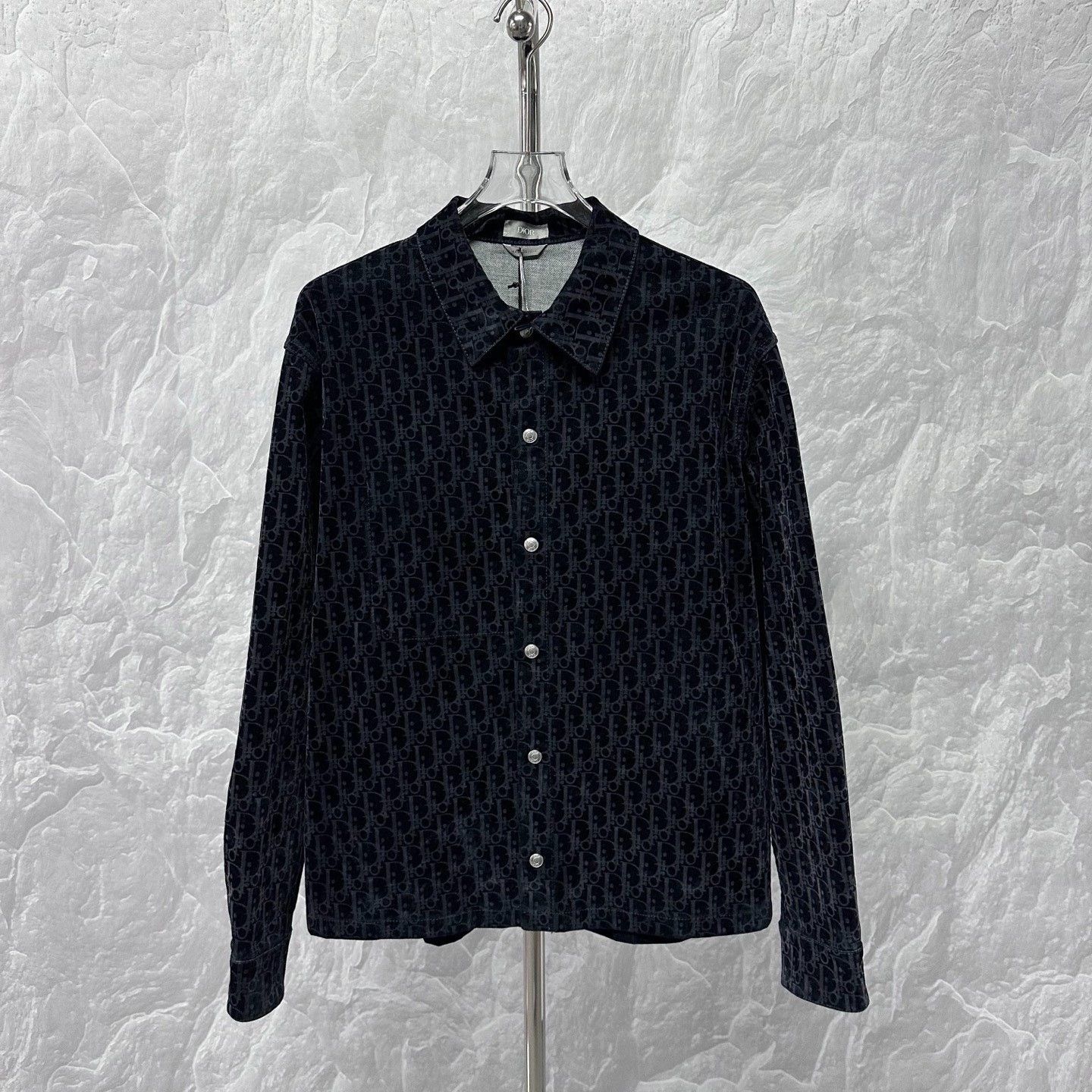 Dior Dior Monogram Flocked Shirt Jacket Size US M / EU 48-50 / 2 - 1 Thumbnail