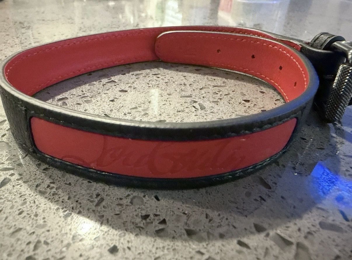 Christian Louboutin Louboutin Loubicollar Leather Dog Collar Black Medium Size ONE SIZE - 4 Thumbnail