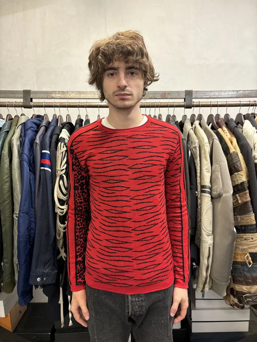 Versace 2000s Versace Zebra Leopard Red Longsleeves Size US S / EU 44-46 / 1 - 2 Thumbnail