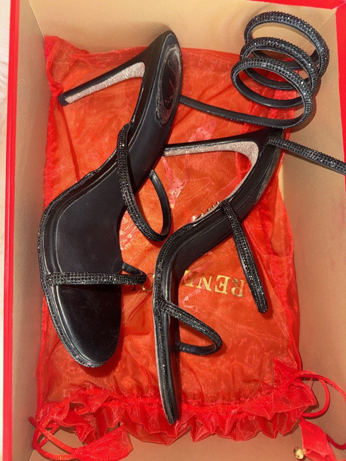 Rene Caovilla Black Rene Caovilla Heels Size US 8.5 / IT 38.5 - 4 Thumbnail