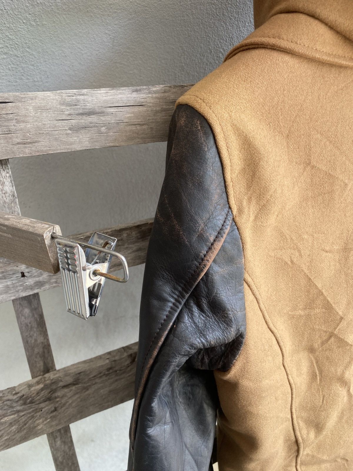 Tete Homme Vintage Tete Homme by Issey Miyake Varsity Leather Jacket Size US M / EU 48-50 / 2 - 15 Thumbnail
