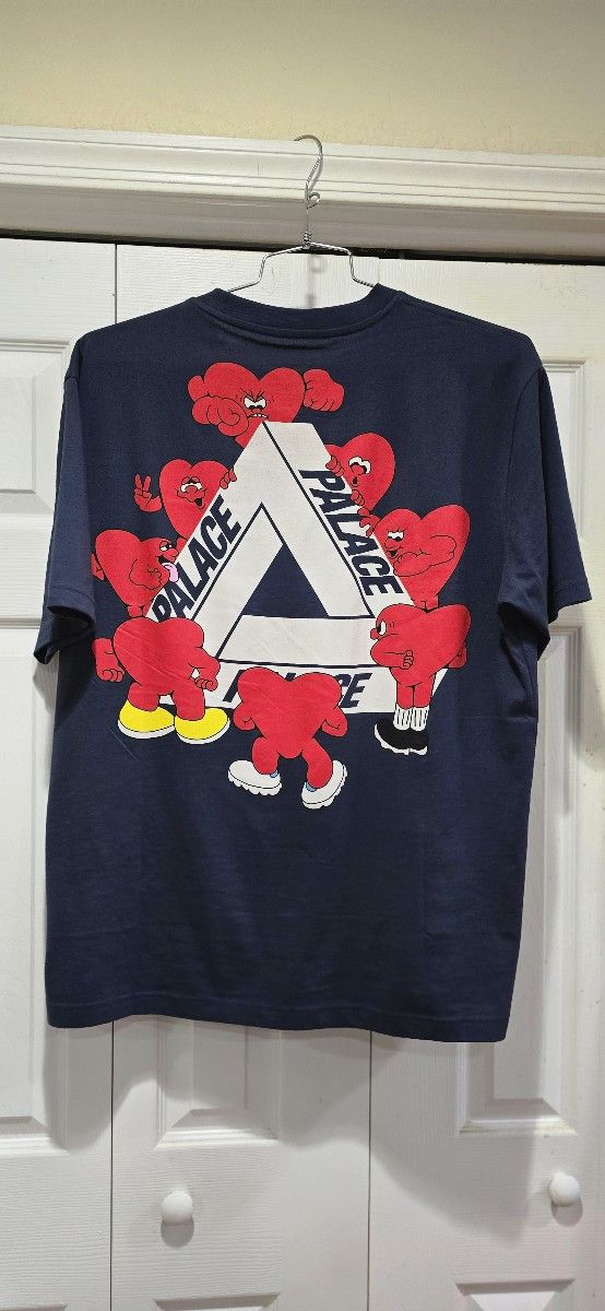 image of Palace Tri-Hearts T-Shirt Navy, Men's (Size XL)