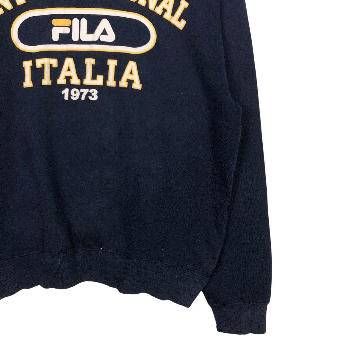 Fila × Japanese Brand 📌 Vintage Sweatshirt Fila Italia Big Logo Spell Out Design Size US L / EU 52-54 / 3 - 6 Thumbnail