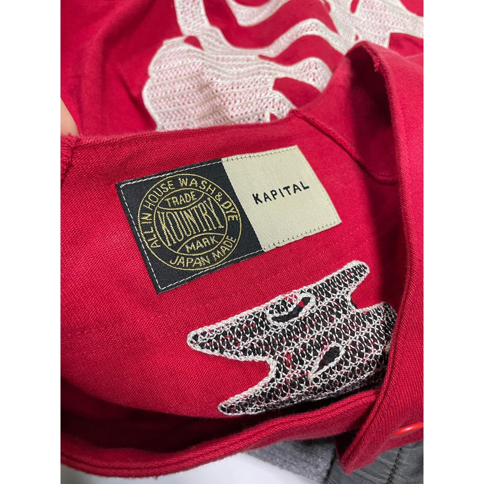 Kapital Kapital Kountry Bones Red Baseball Jersey Size US XL / EU 56 / 4 - 4 Thumbnail