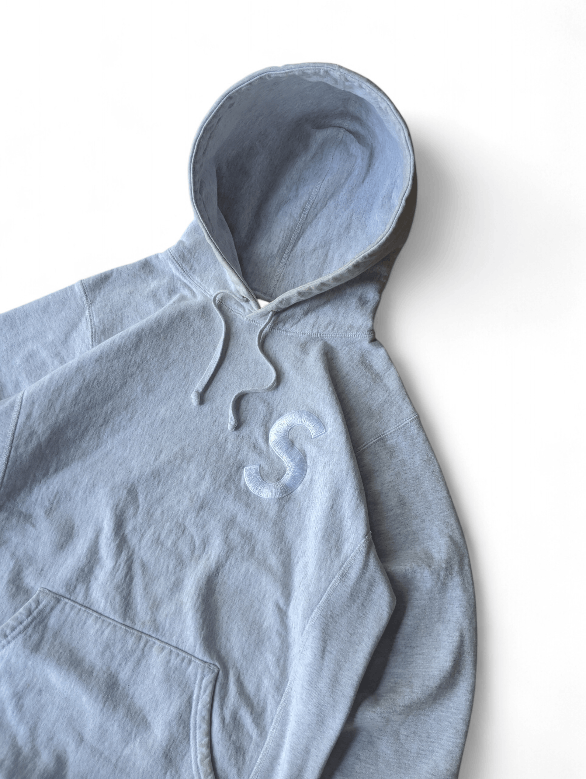 Supreme Supreme S Logo Hoodie Heather Grey Size US M / EU 48-50 / 2 - 2 Thumbnail