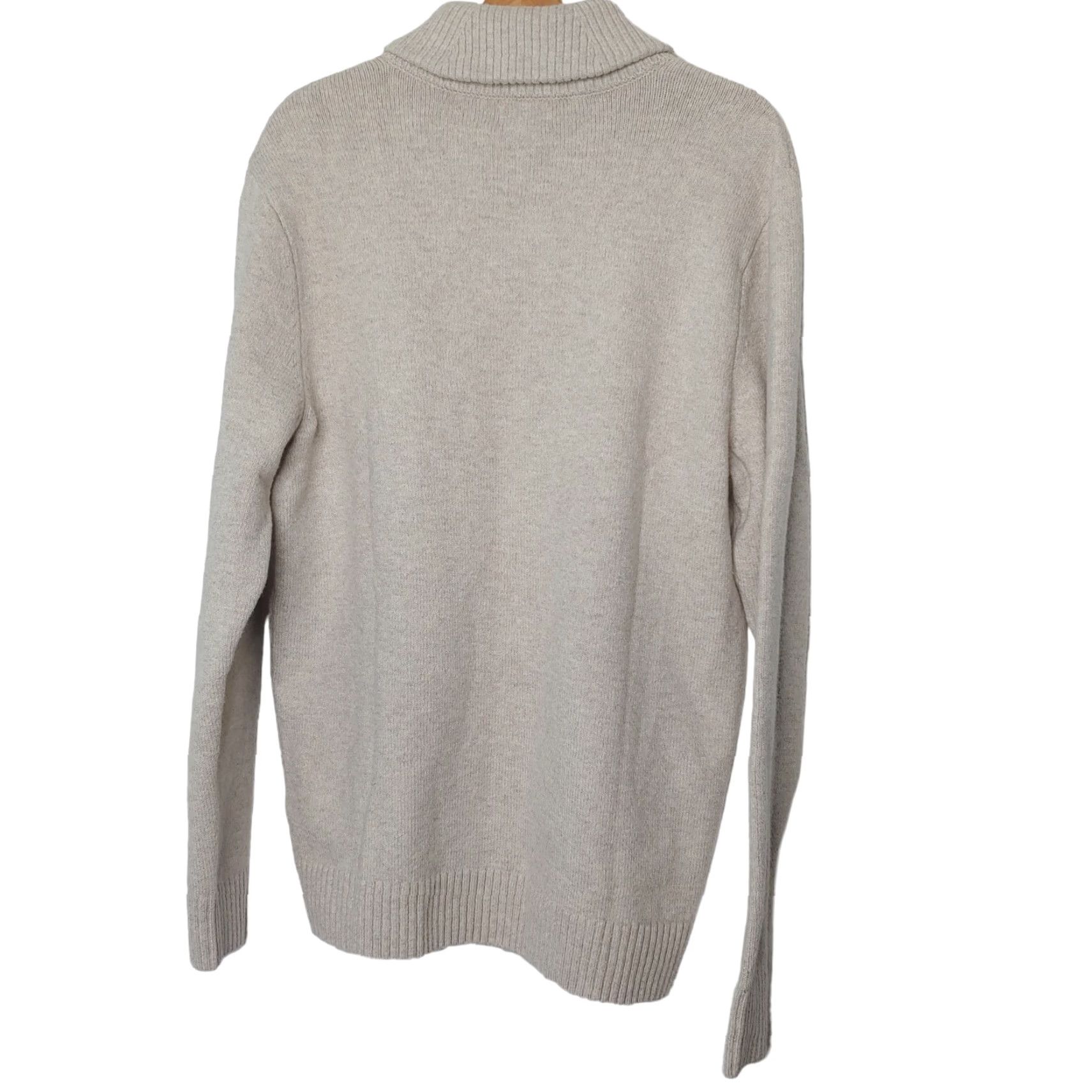 Old Navy Old Navy Sweater Men XL Shawl Neck Button Oatmeal Ribbed Knit NEW w Tag Preppy Size US XL / EU 56 / 4 - 2 Thumbnail