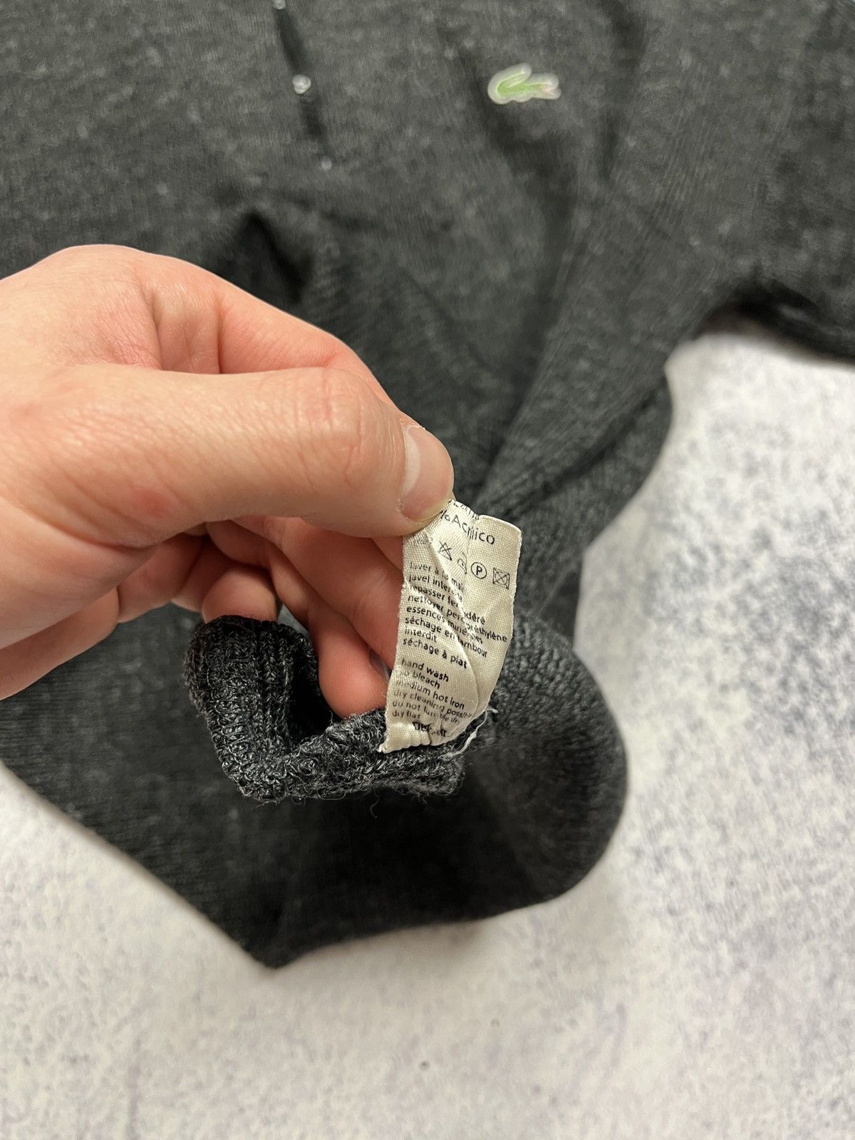 Lacoste × Vintage Vintage Rare Lacoste Made in France Wool Zip Sweater Y2K Size US L / EU 52-54 / 3 - 20 Thumbnail