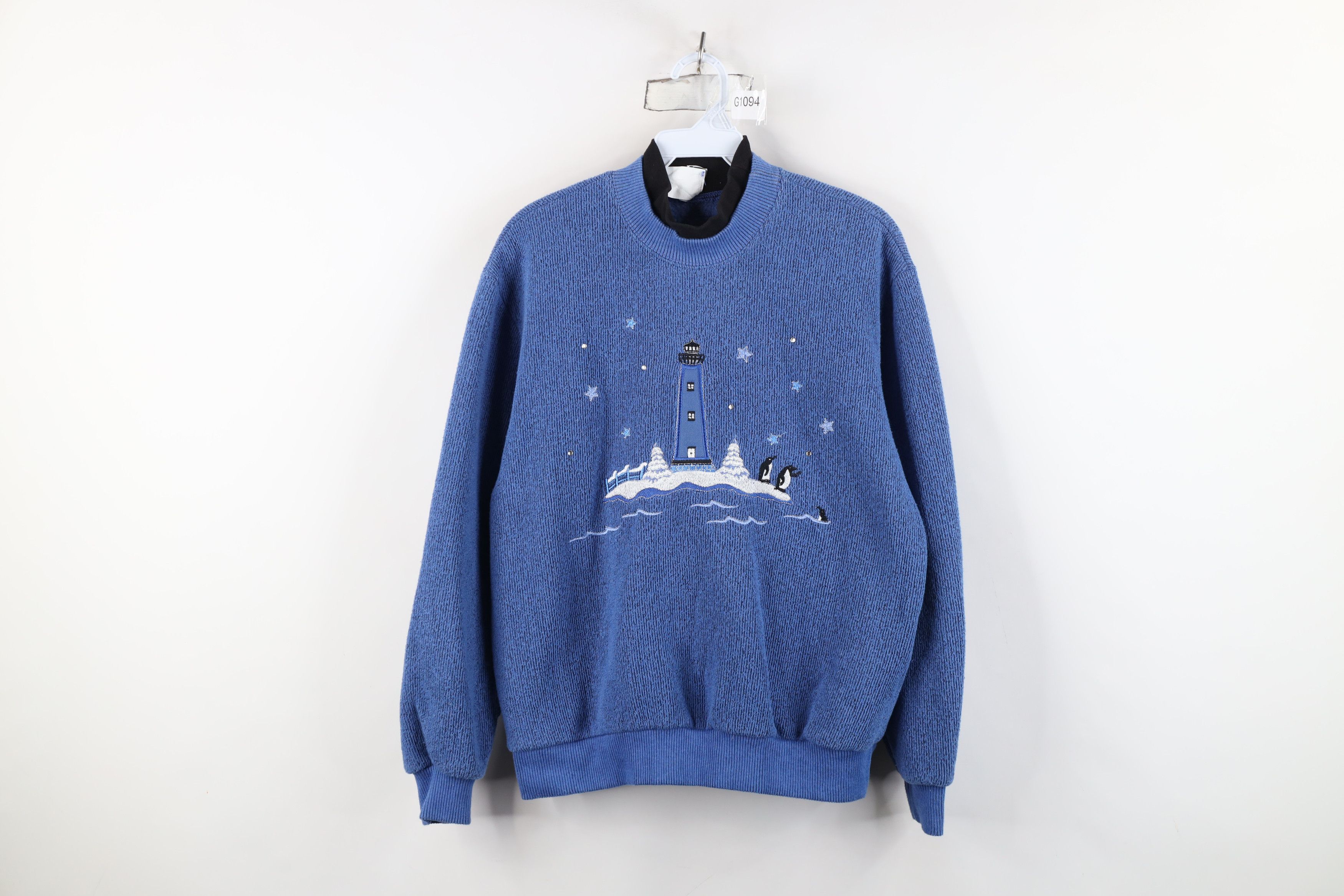 Vintage Vintage 90s Streetwear Winter Lighthouse Penguin Sweatshirt Size XS / US 0-2 / IT 36-38 - 1 Thumbnail